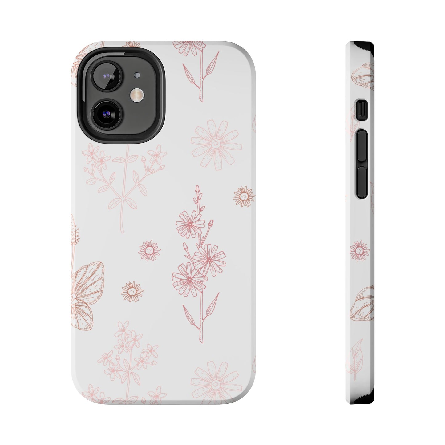 Tough Phone Case — Delicate Pink Wildflower Pattern