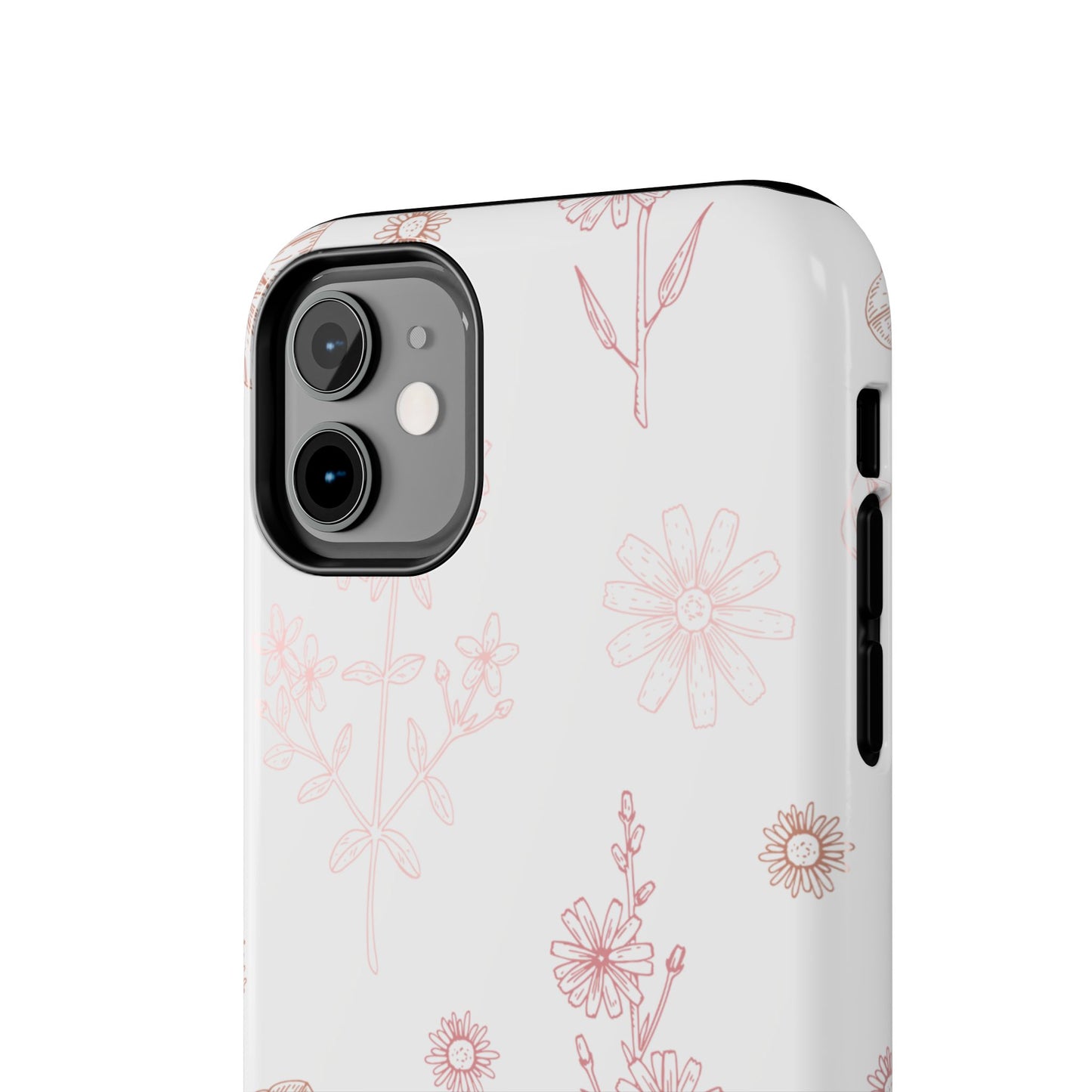 Tough Phone Case — Delicate Pink Wildflower Pattern