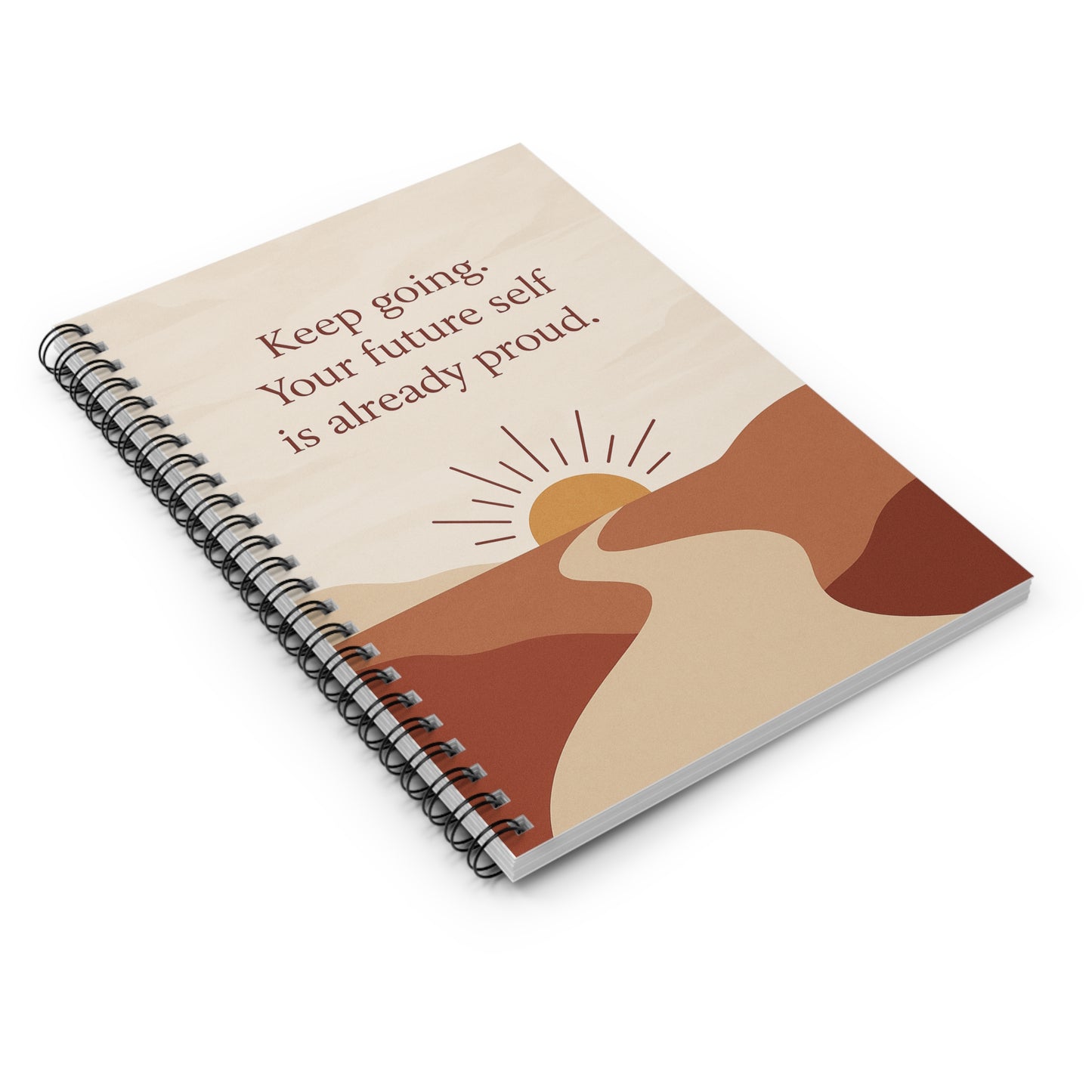 Inspirational Spiral Notebook - Keep Going, Motivational Journal for Students, Self-Help, Goal Setting, Gift for Graduates, Birthday