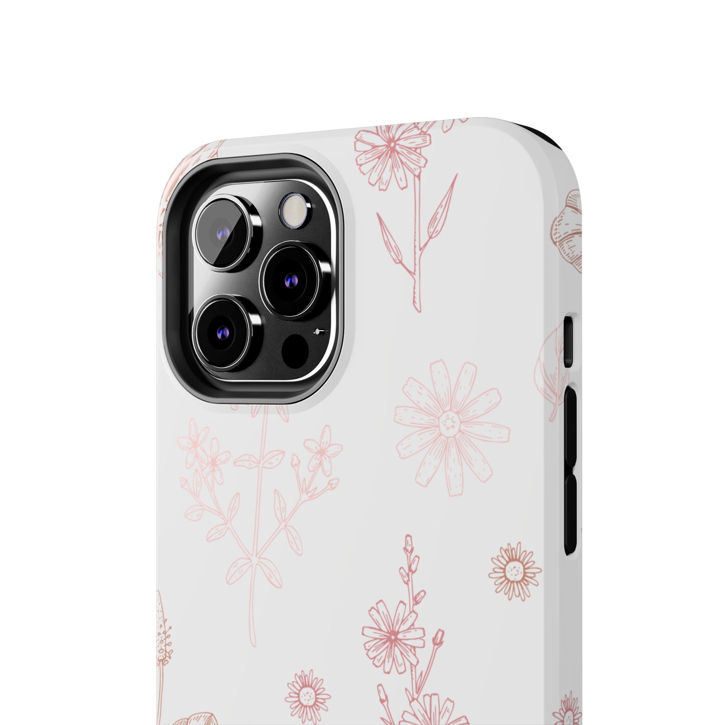 Tough Phone Case — Delicate Pink Wildflower Pattern