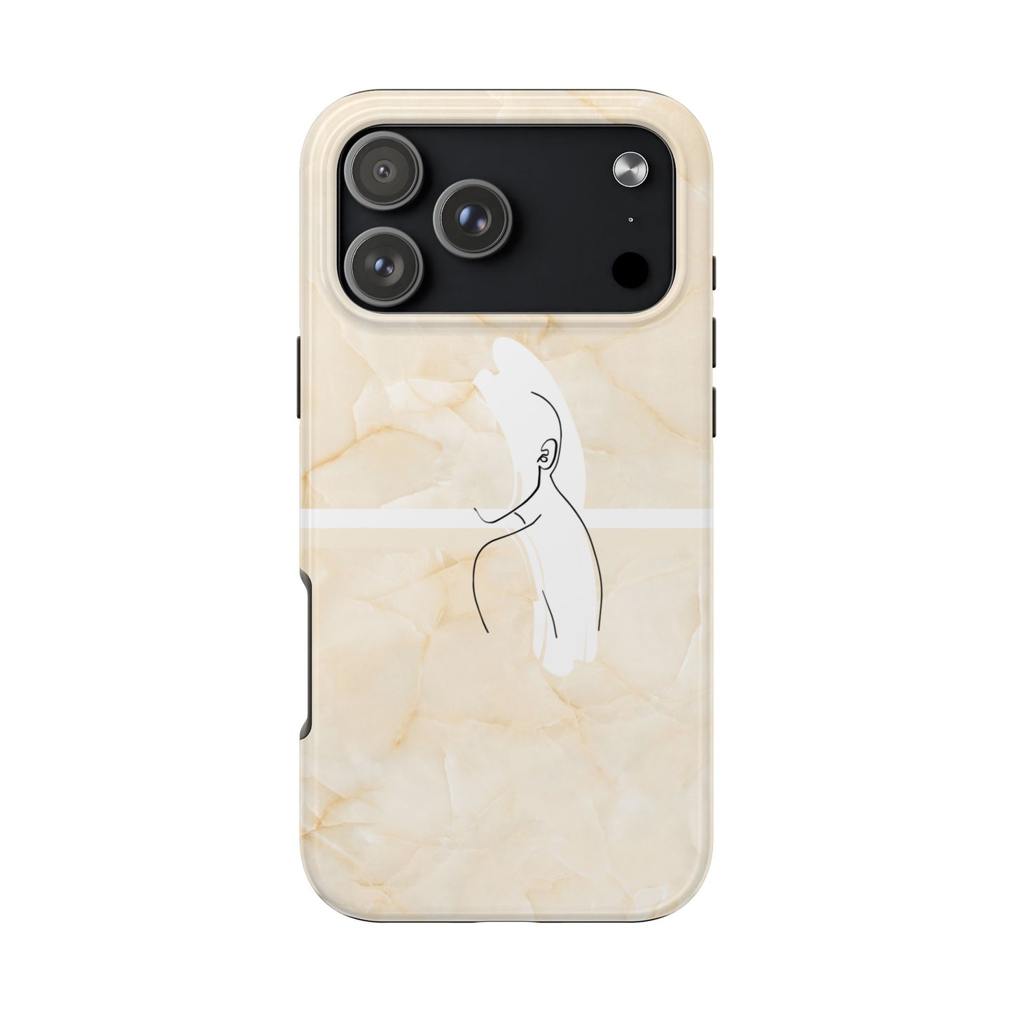 Tough Phone Case — Marble Minimalist Line Art