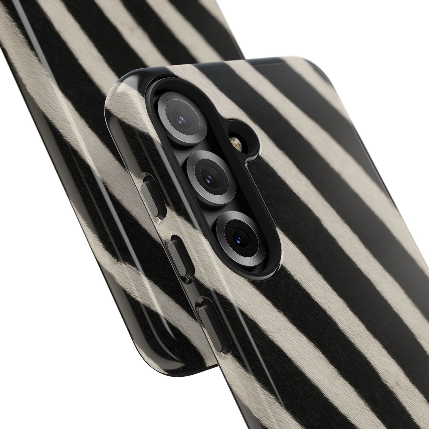 Tough Phone Case —Zebra Stripe, Black & White Animal Print