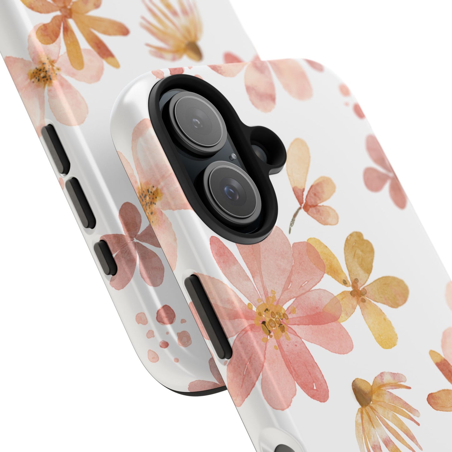 Tough Phone Case — Pink & Gold Blossom Protective Cover