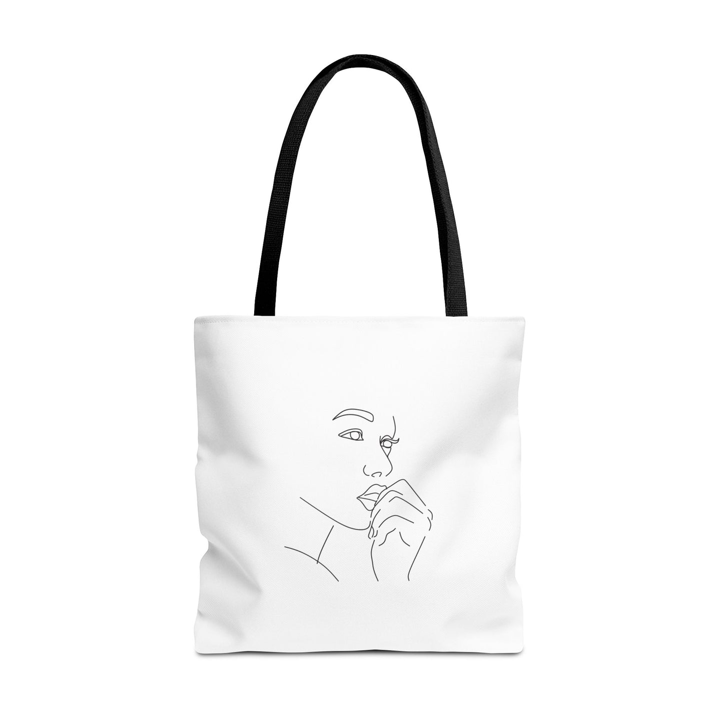 Elegant Line Art Tote Bag, Carryall