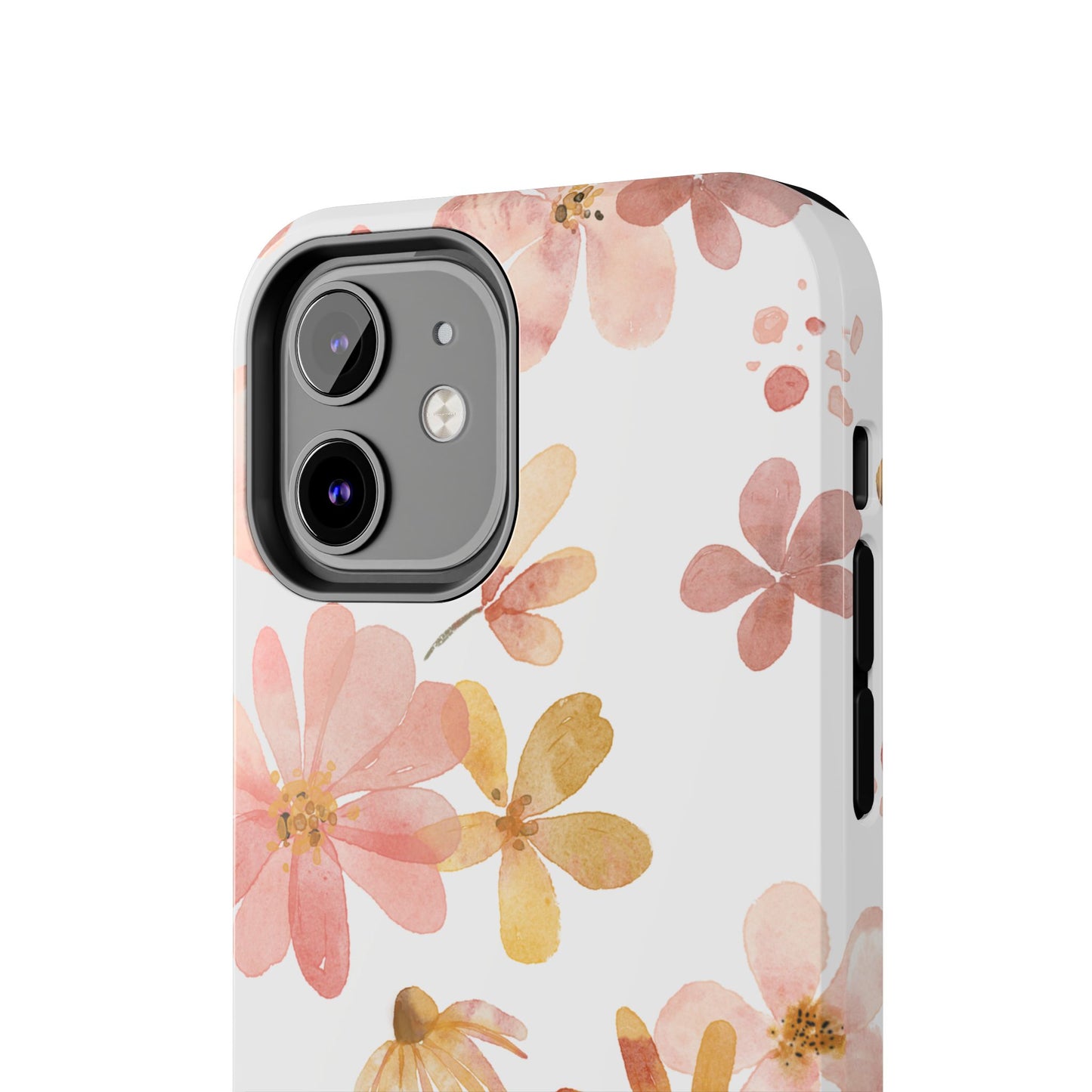 Tough Phone Case — Pink & Gold Blossom Protective Cover
