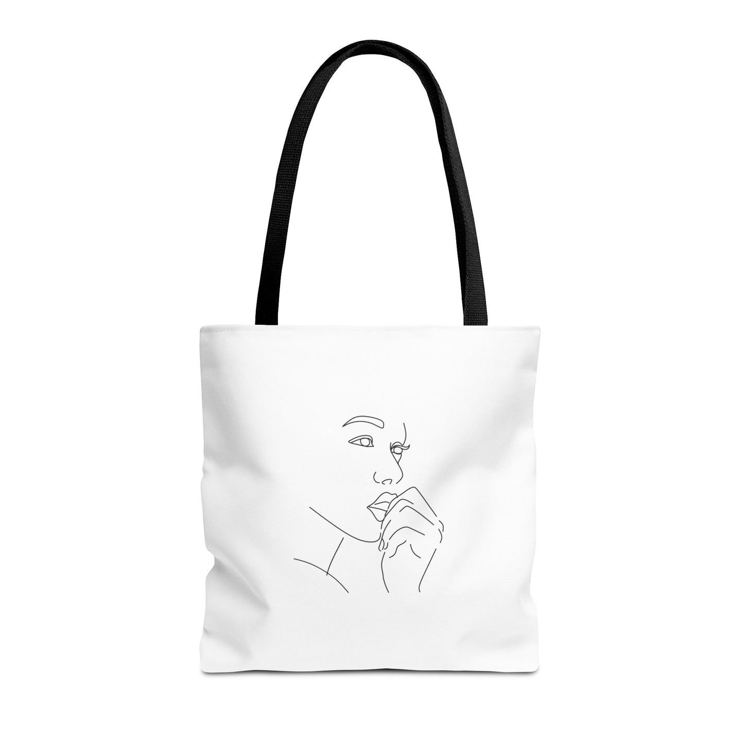 Elegant Line Art Tote Bag, Carryall