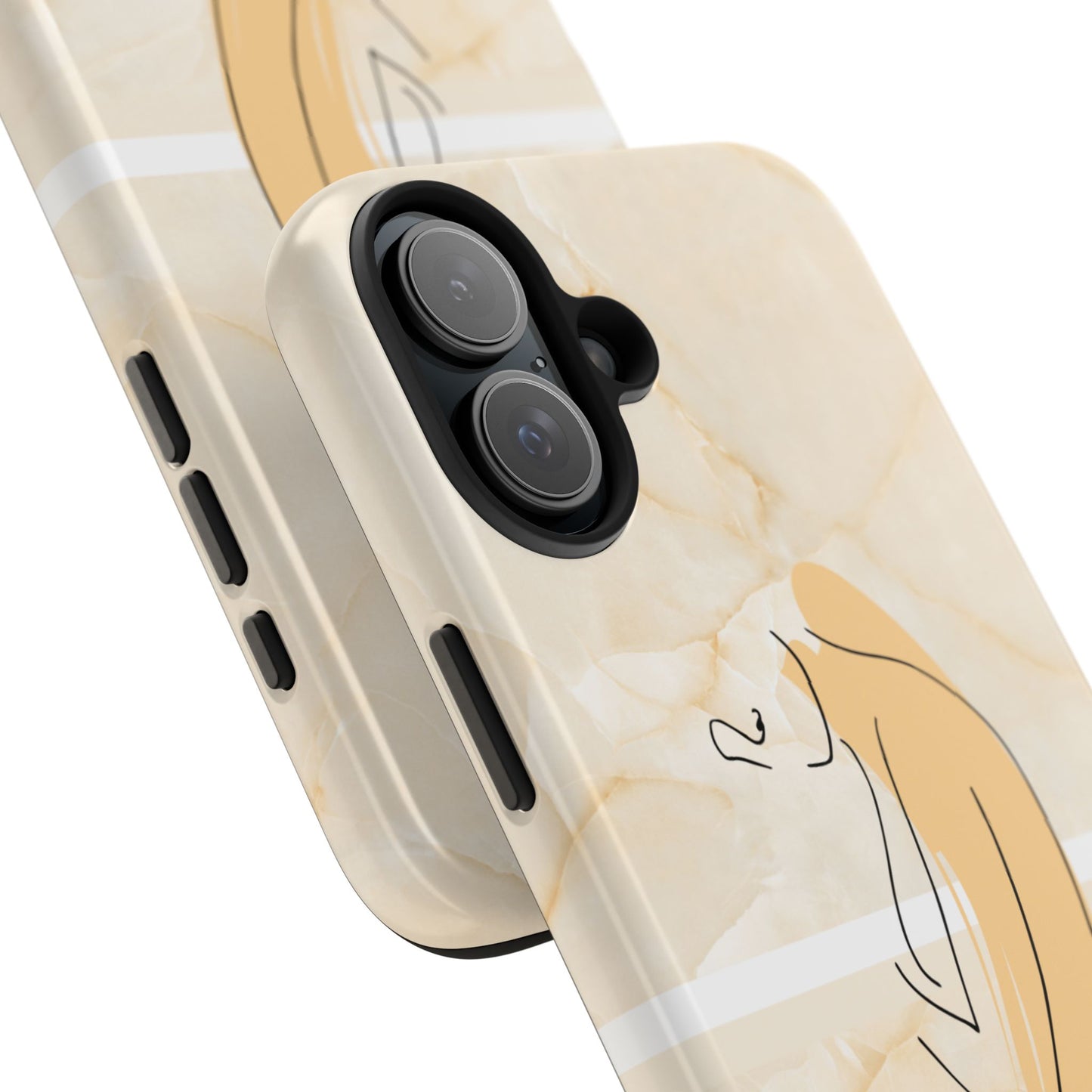 Tough Phone Case — Marble Minimalist Line Art