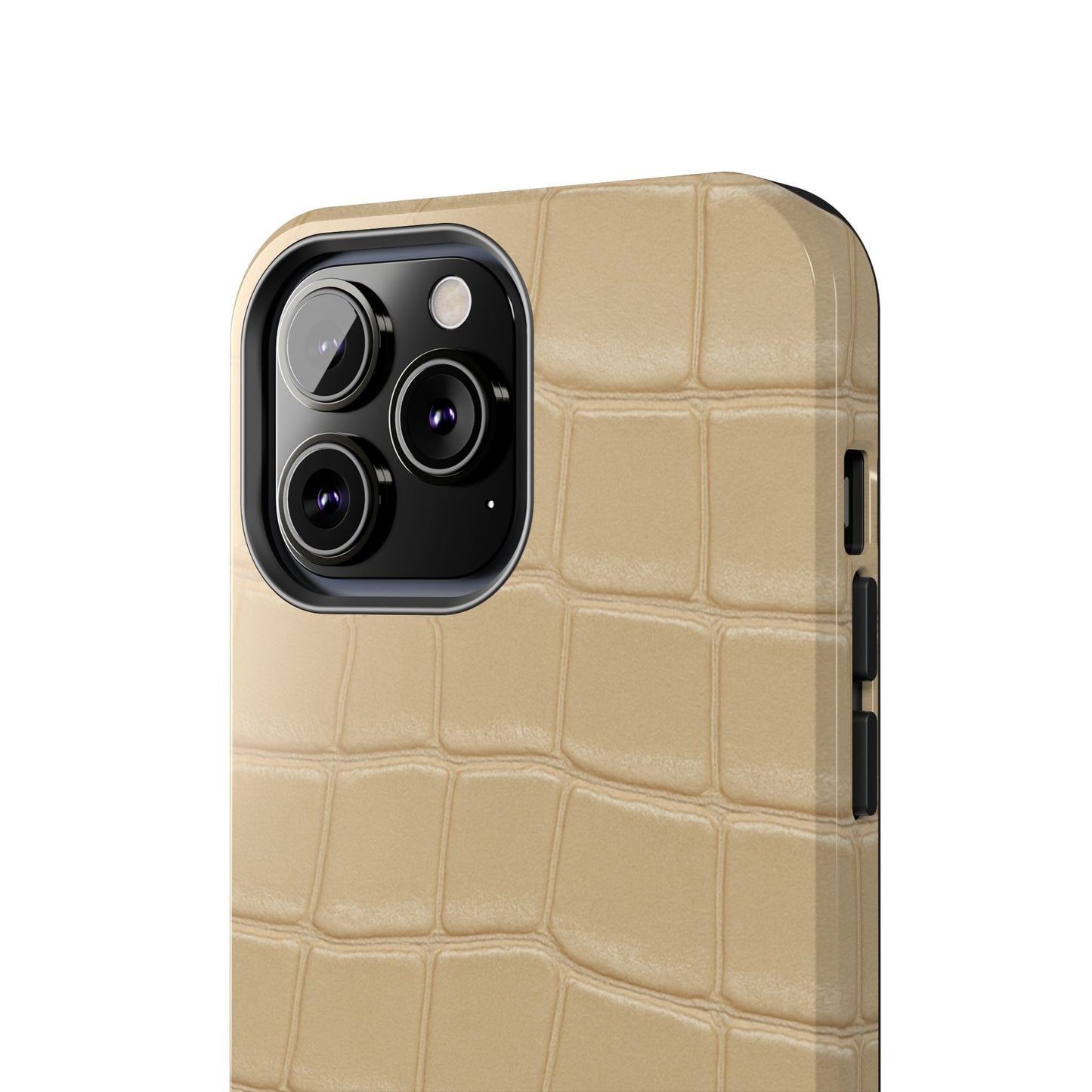 Tough Phone Case — Shockproof Alligator-Texture, Beige Croc