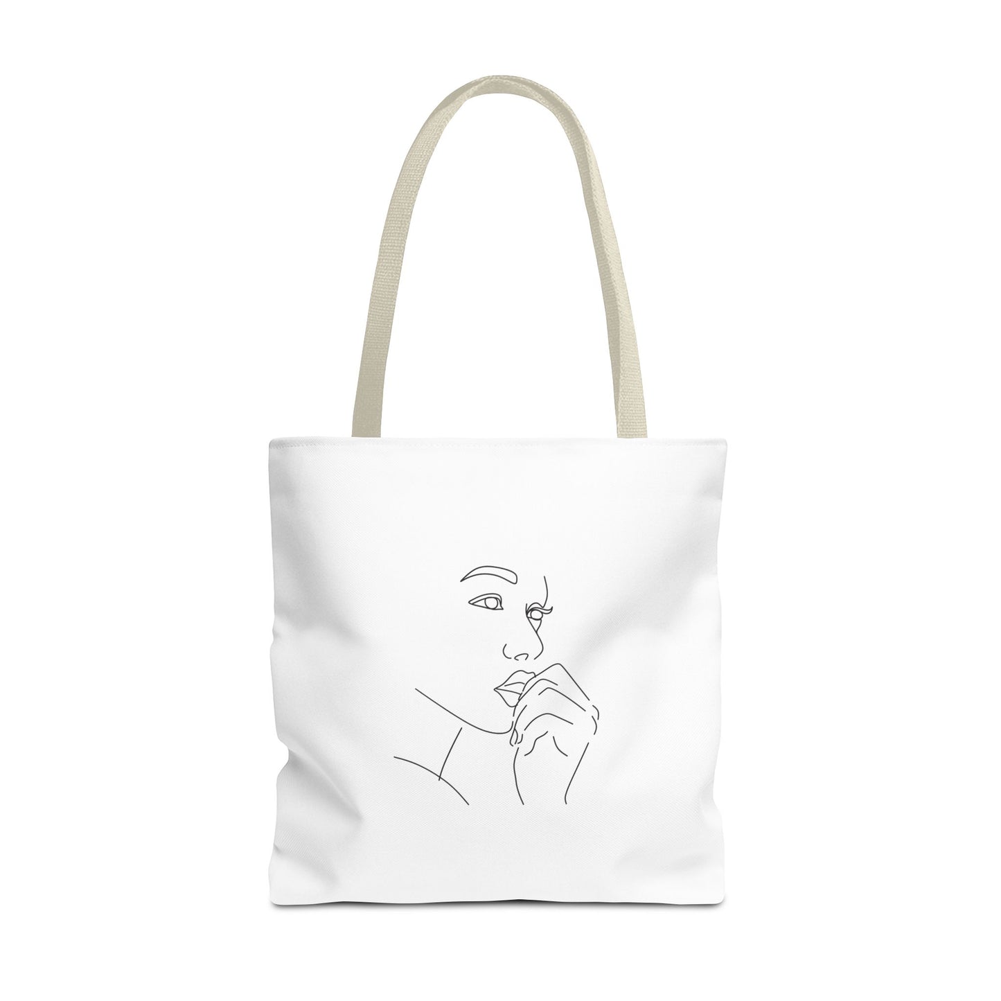 Elegant Line Art Tote Bag, Carryall