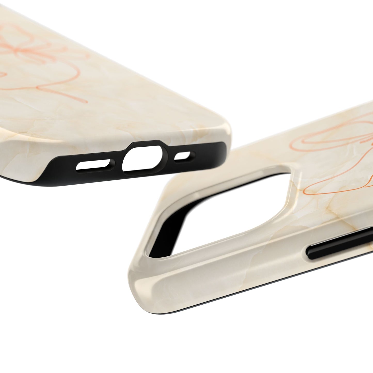Tough Phone Case —  Marble Line Art, Minimal Elegant