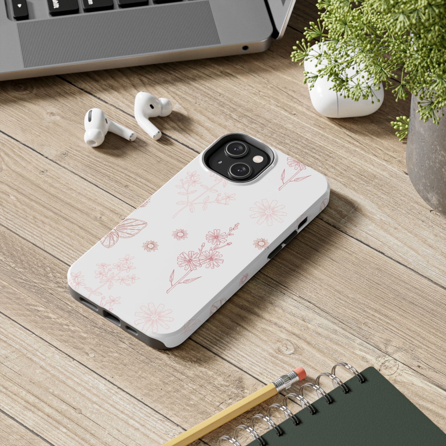 Tough Phone Case — Delicate Pink Wildflower Pattern