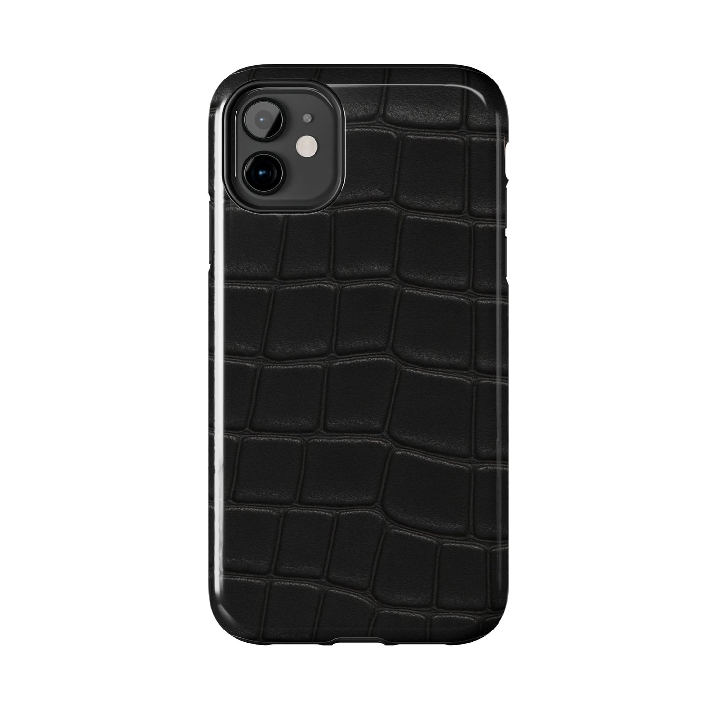 Tough Phone Case – Black Croc Texture