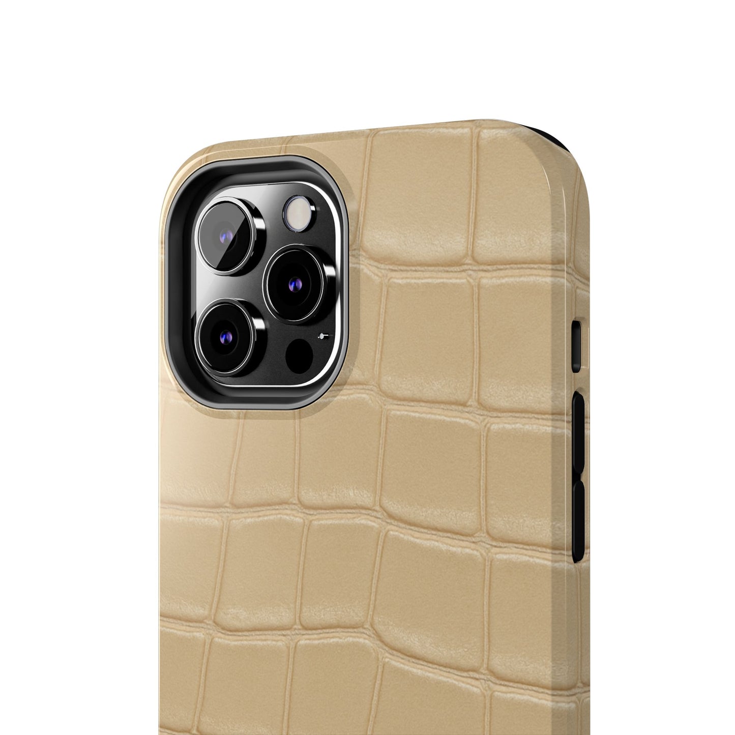 Tough Phone Case — Shockproof Alligator-Texture, Beige Croc