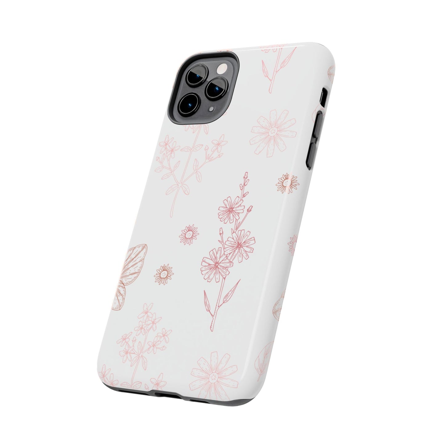 Tough Phone Case — Delicate Pink Wildflower Pattern