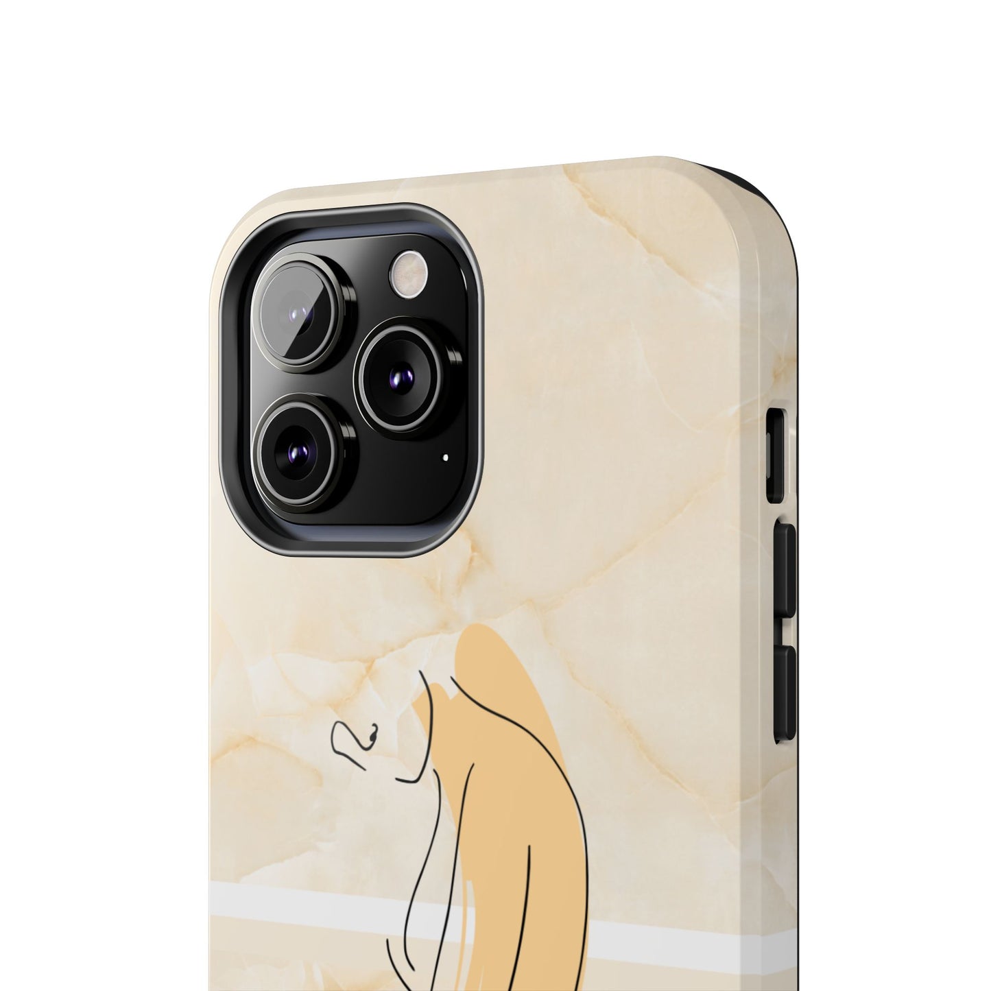 Tough Phone Case — Marble Minimalist Line Art