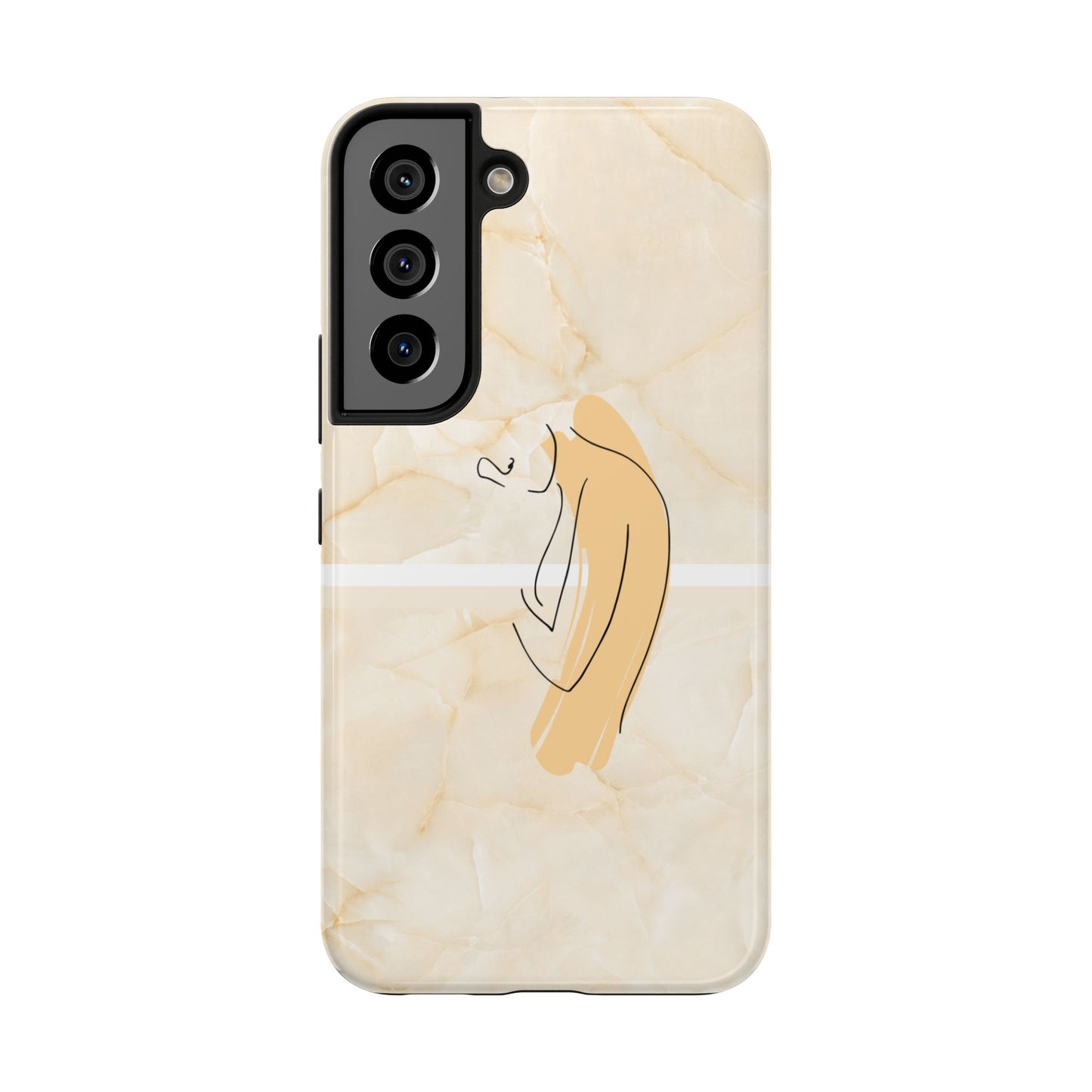 Tough Phone Case — Marble Minimalist Line Art