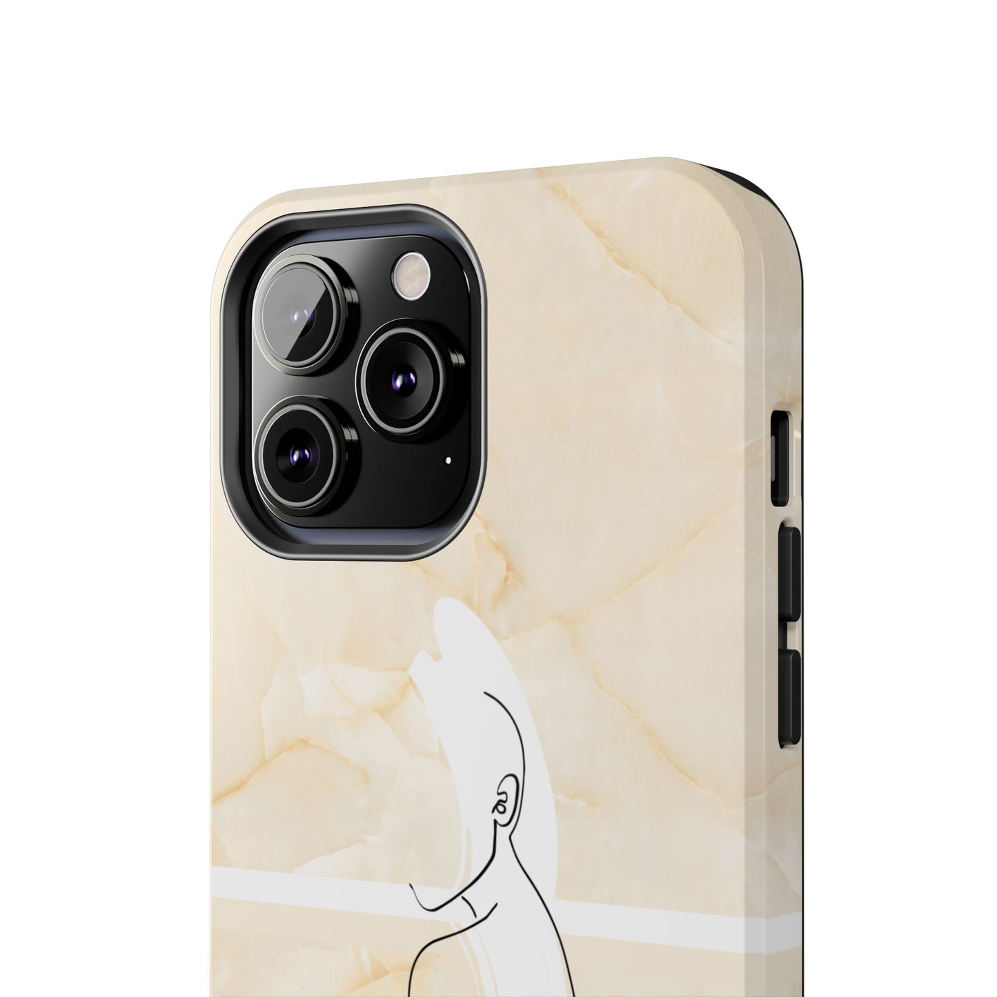 Tough Phone Case — Marble Minimalist Line Art