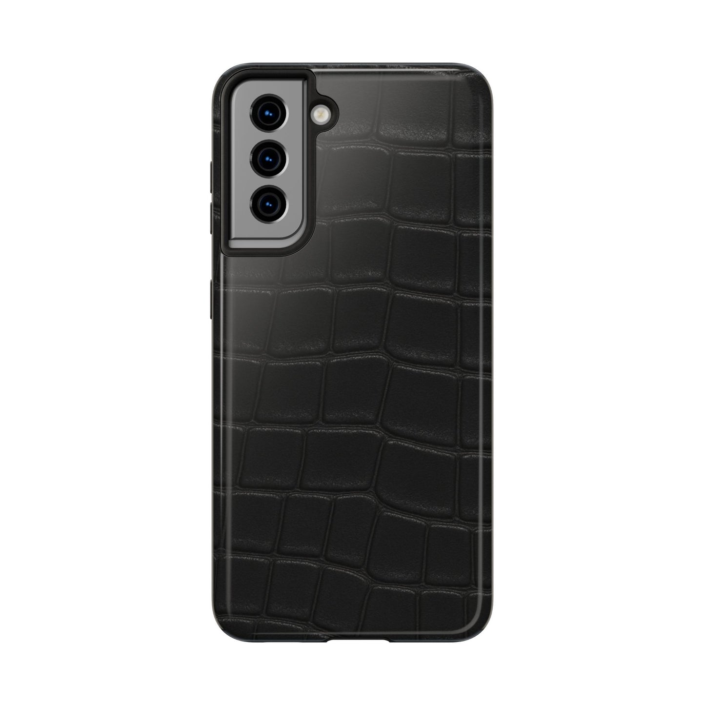 Tough Phone Case – Black Croc Texture