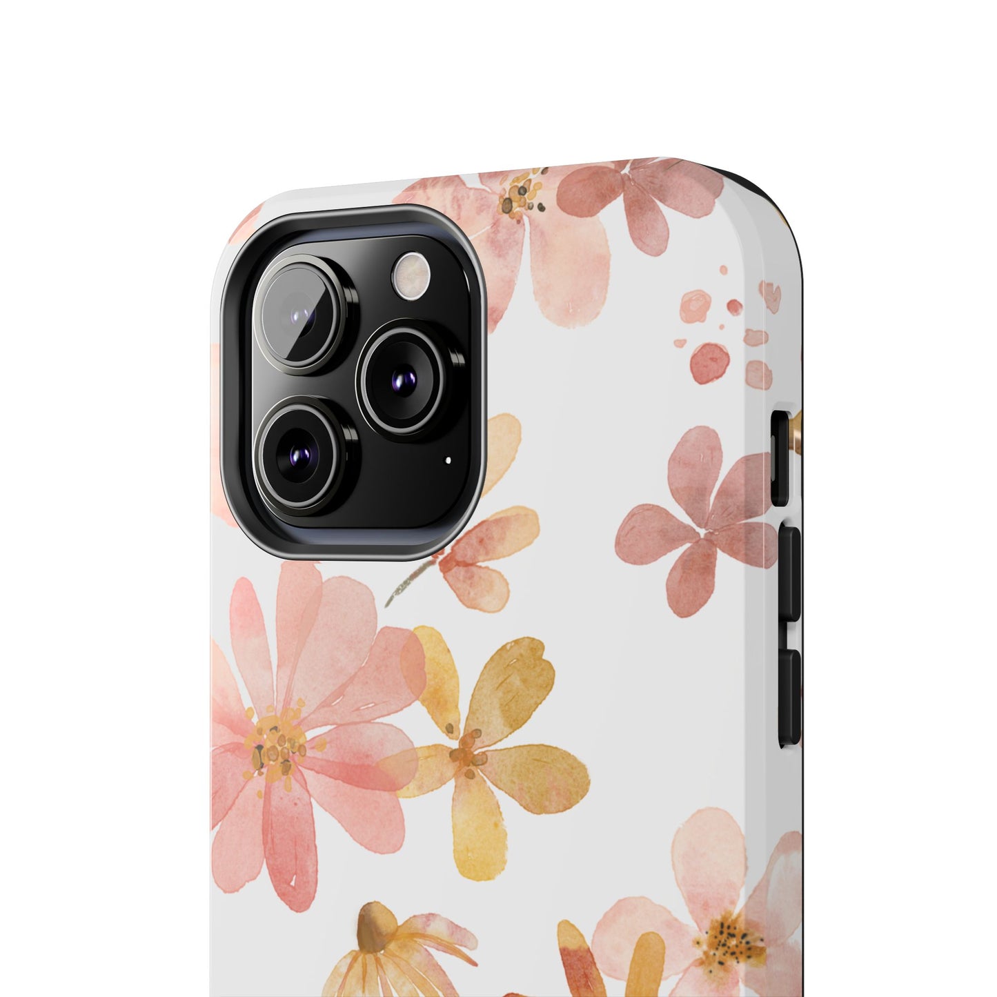 Tough Phone Case — Pink & Gold Blossom Protective Cover