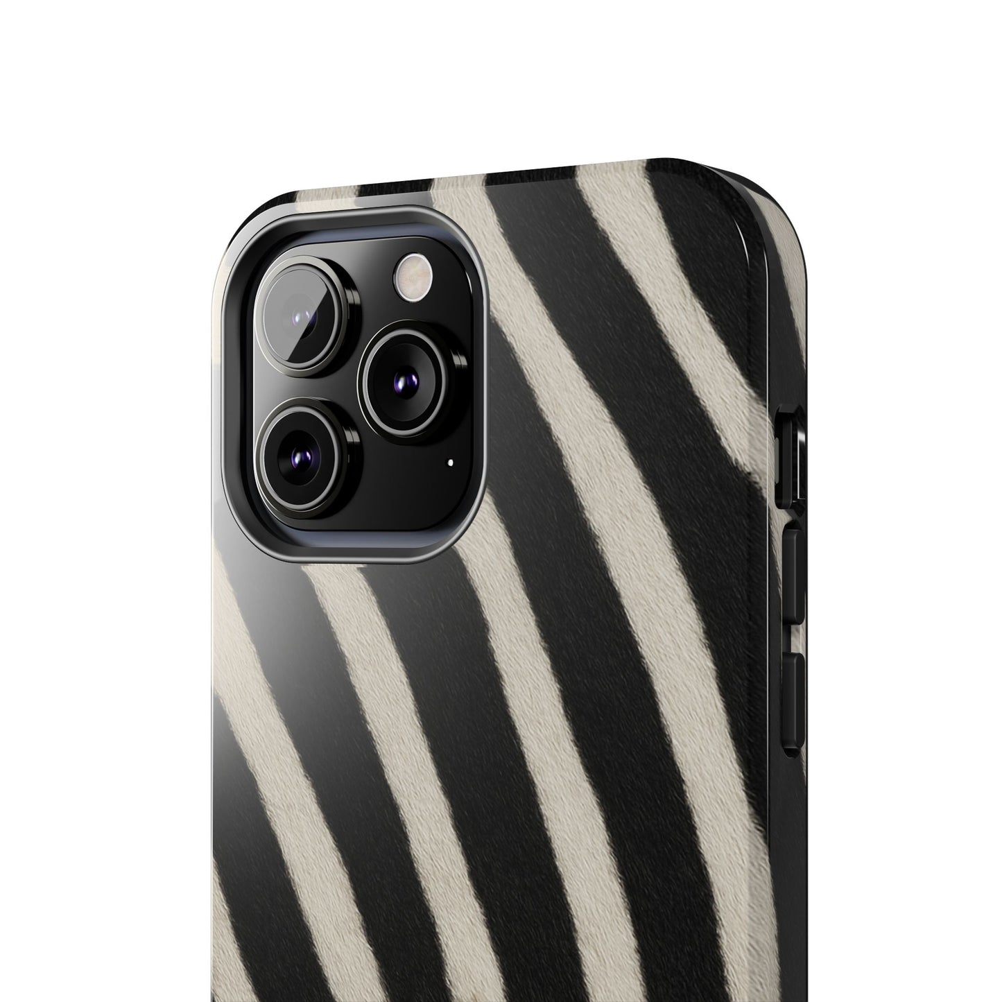 Tough Phone Case —Zebra Stripe, Black & White Animal Print