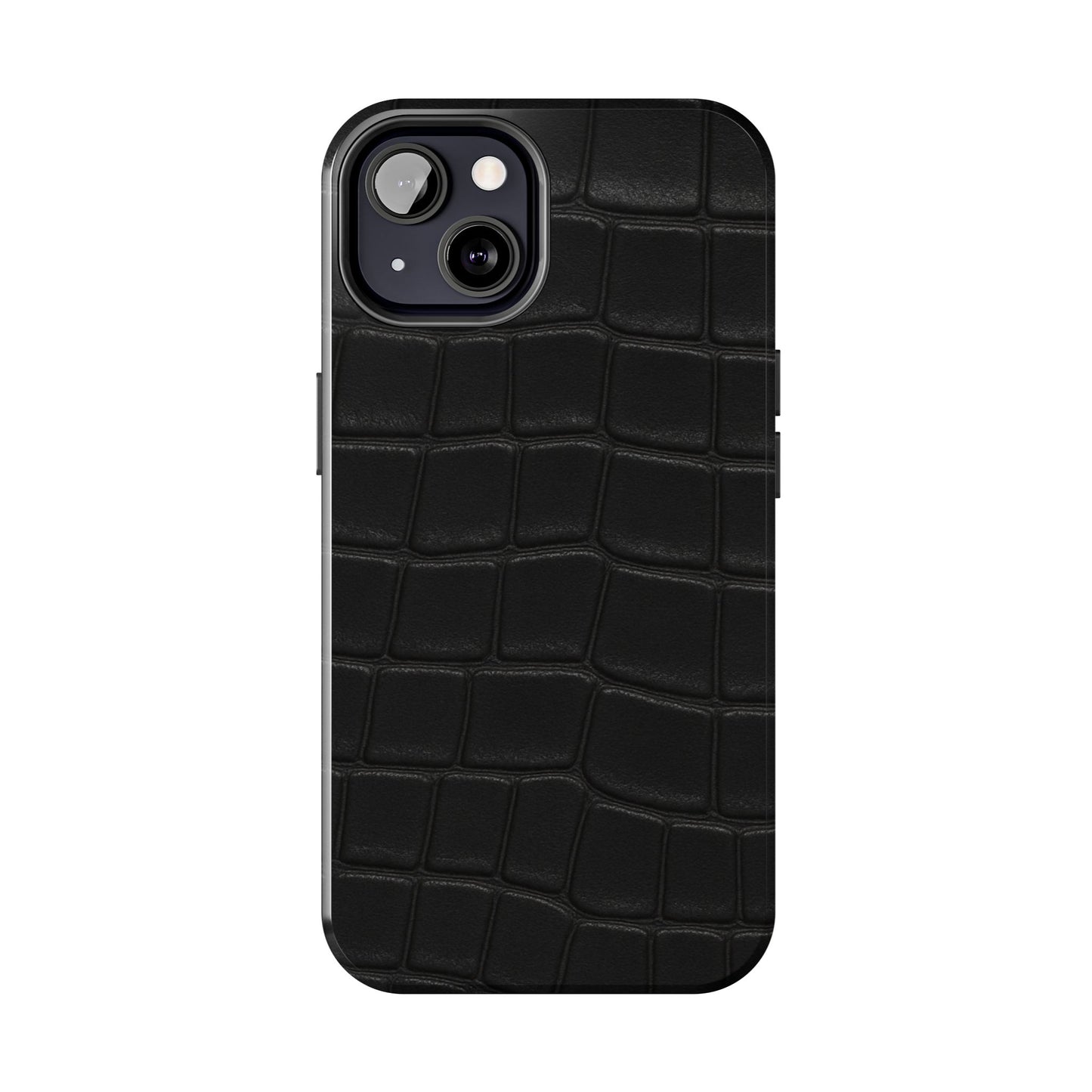 Tough Phone Case – Black Croc Texture