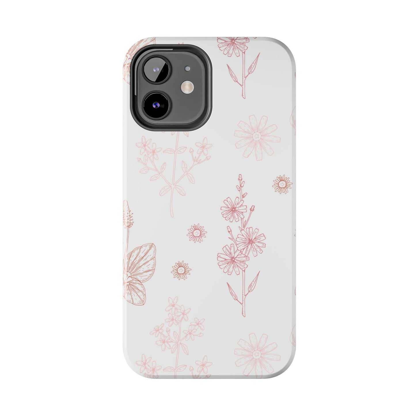 Tough Phone Case — Delicate Pink Wildflower Pattern