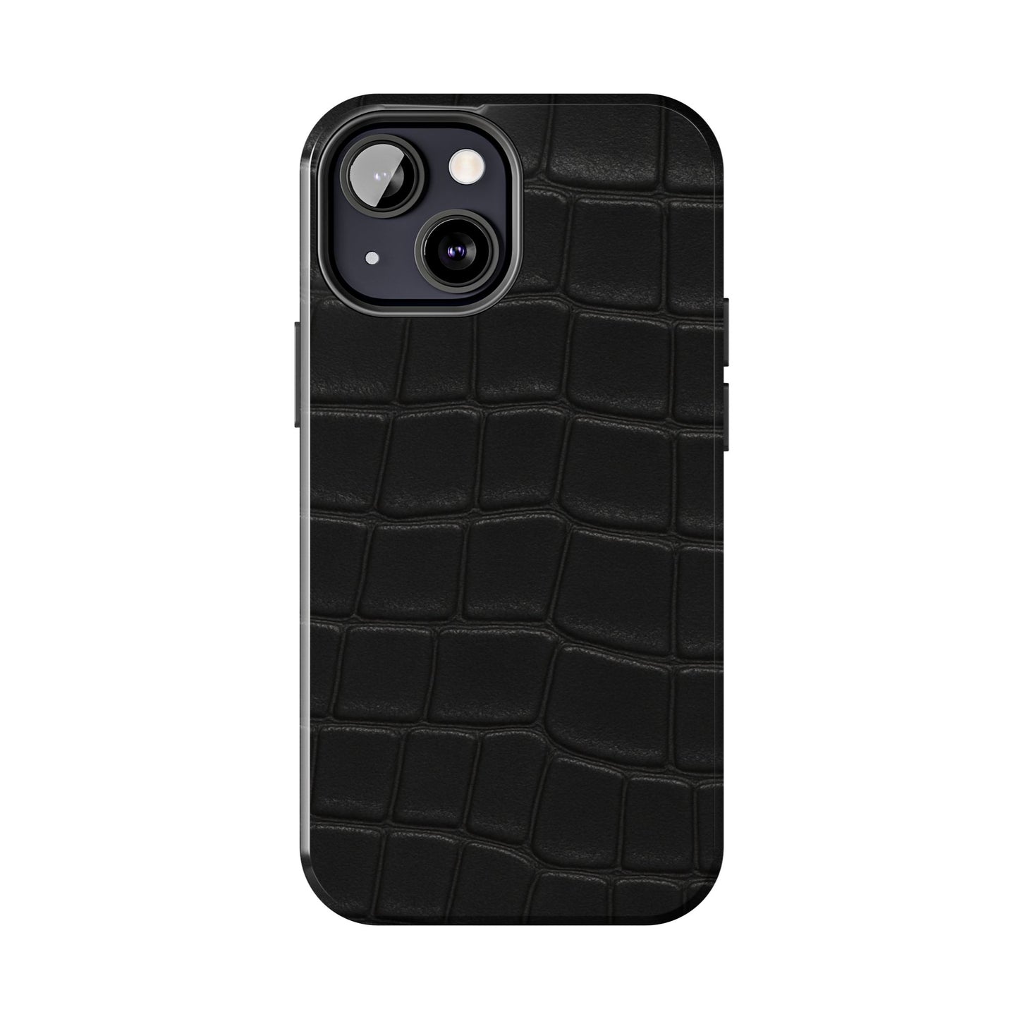 Tough Phone Case – Black Croc Texture