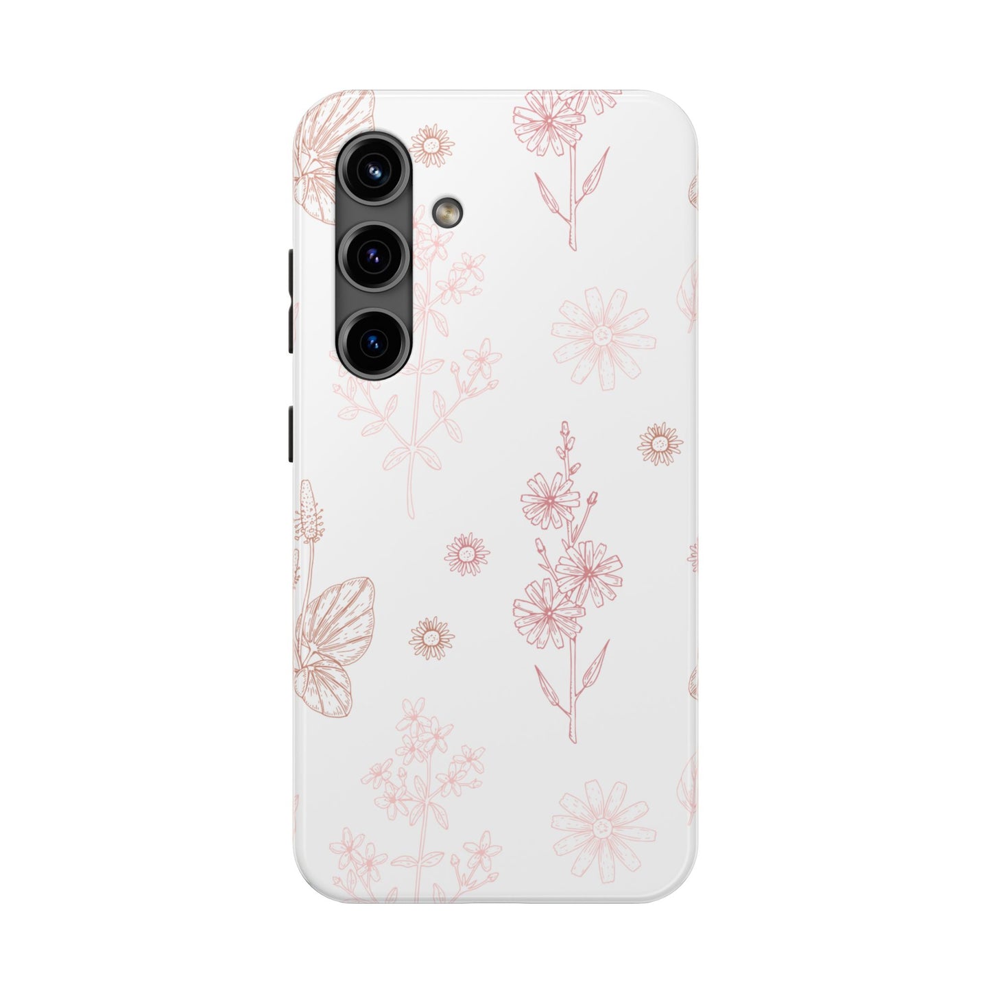 Tough Phone Case — Delicate Pink Wildflower Pattern