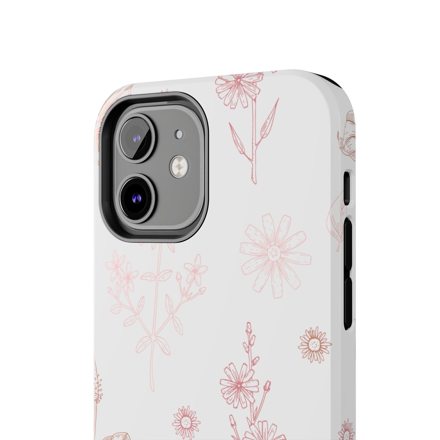 Tough Phone Case — Delicate Pink Wildflower Pattern