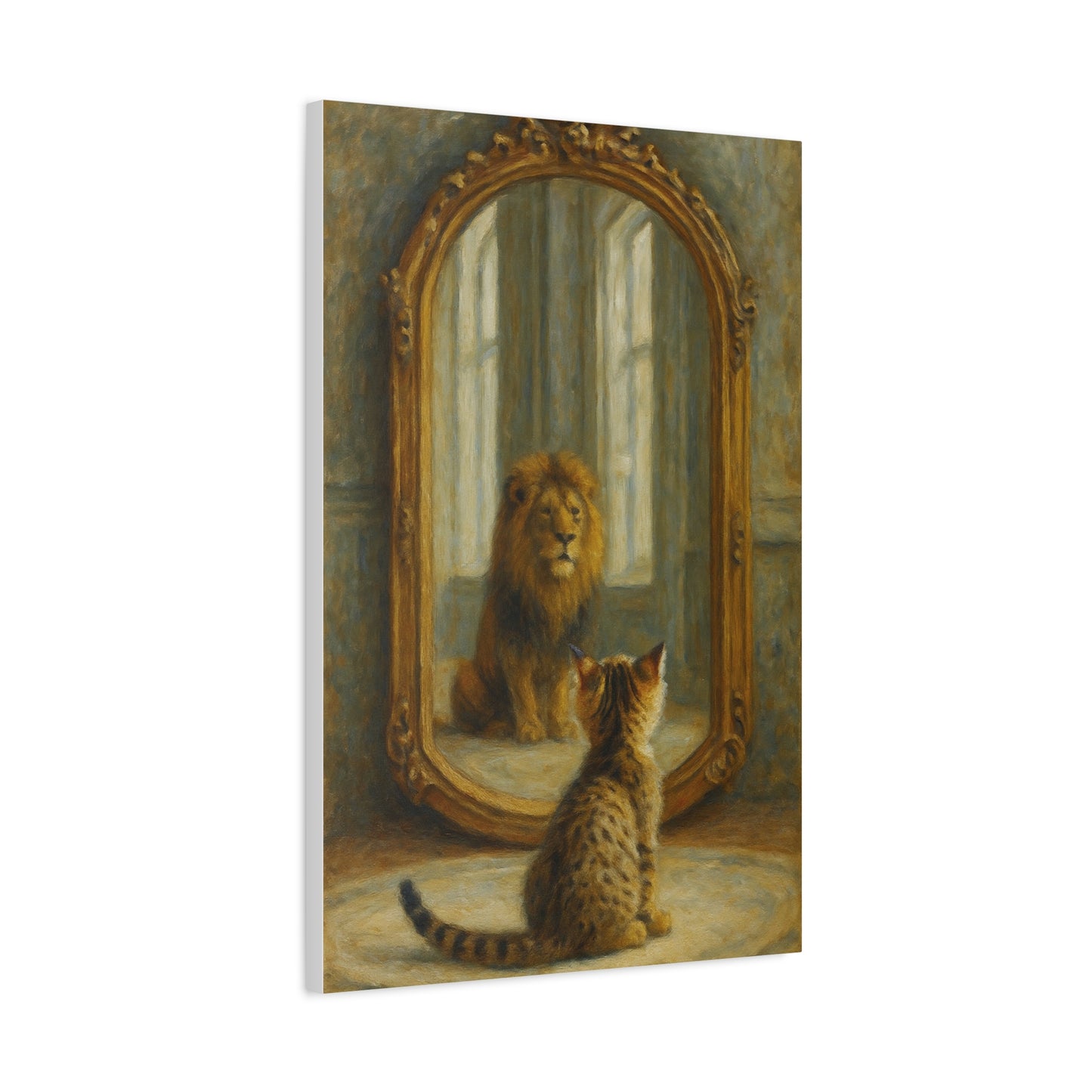 Canvas Wall Art - Cat and Lion