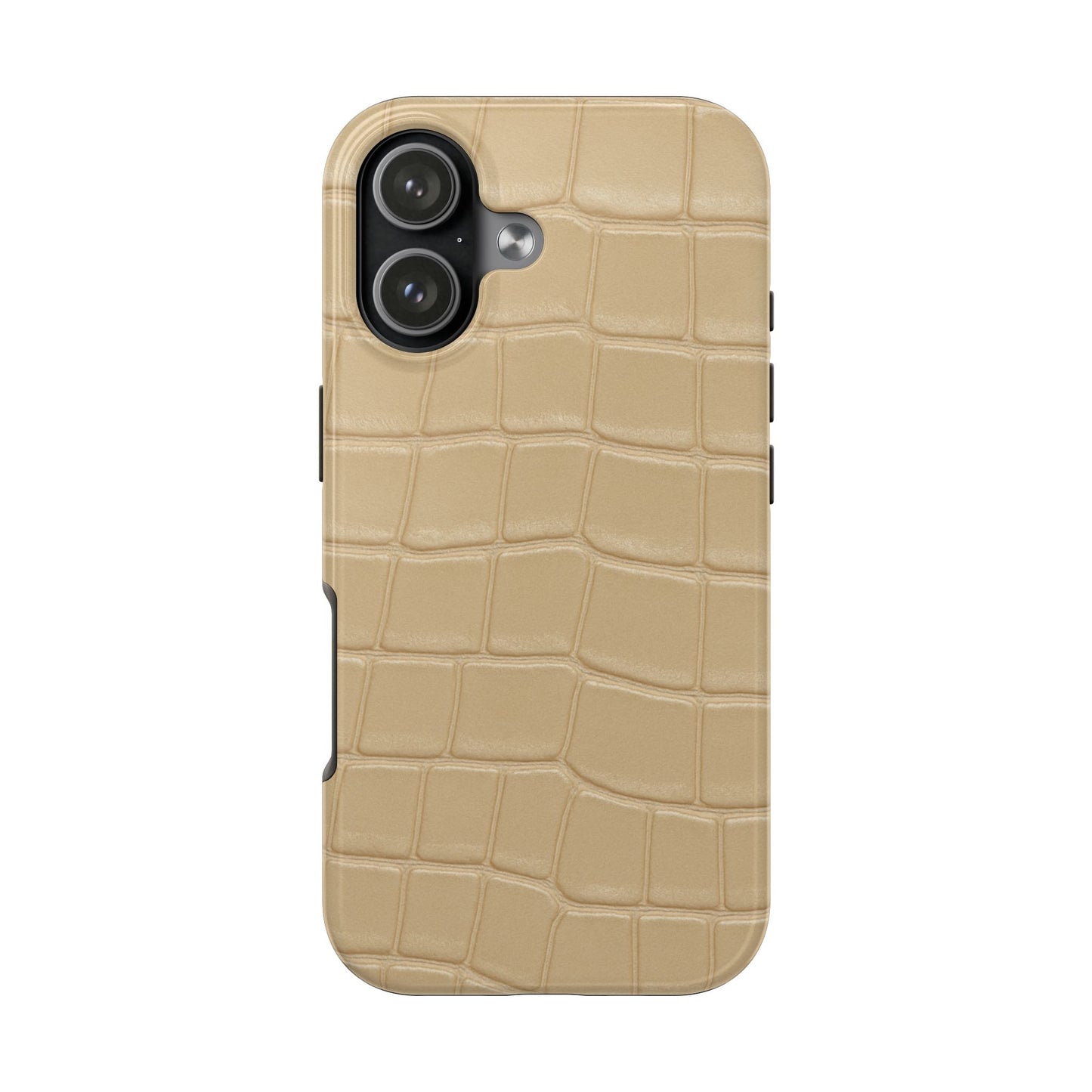Tough Phone Case — Shockproof Alligator-Texture, Beige Croc