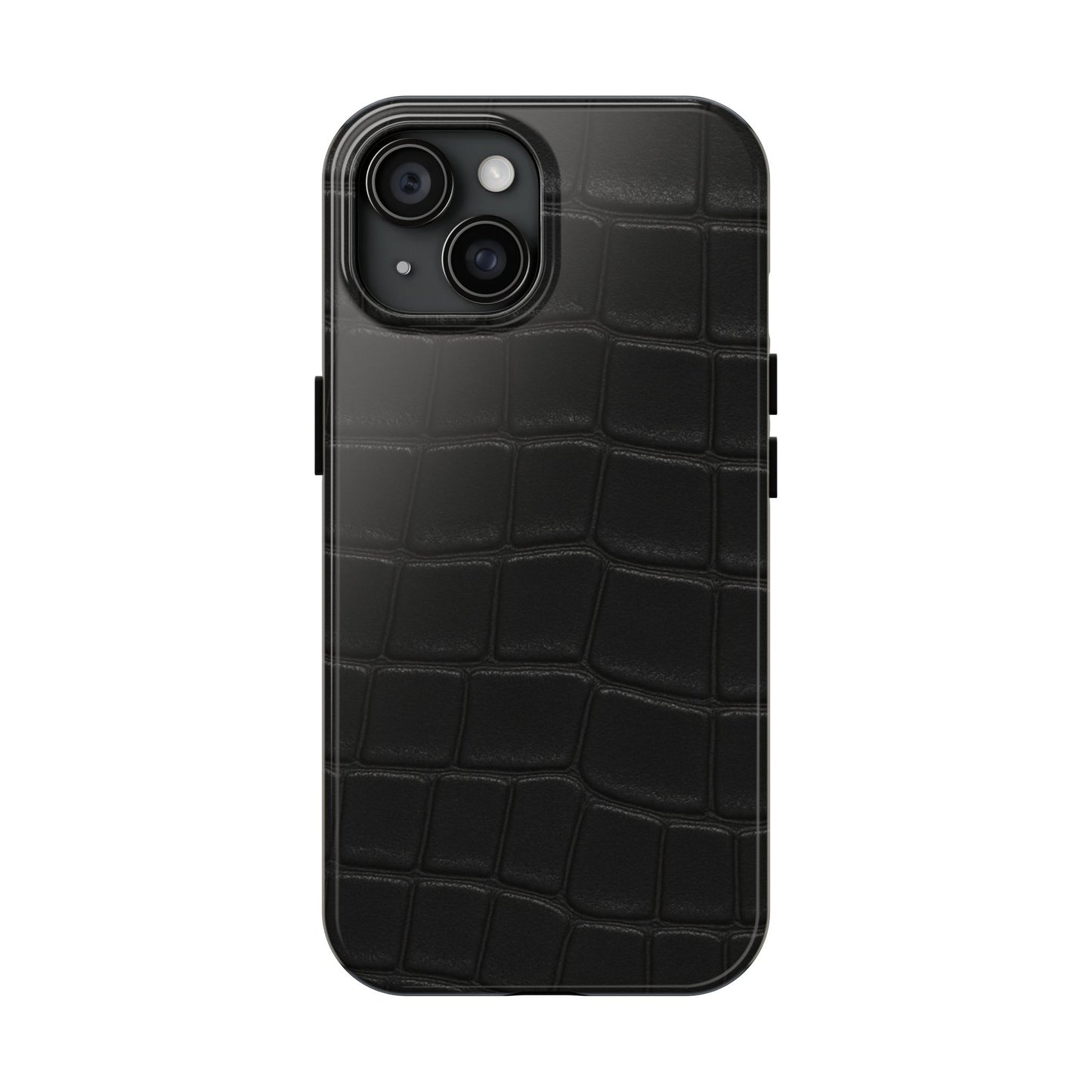 Tough Phone Case – Black Croc Texture