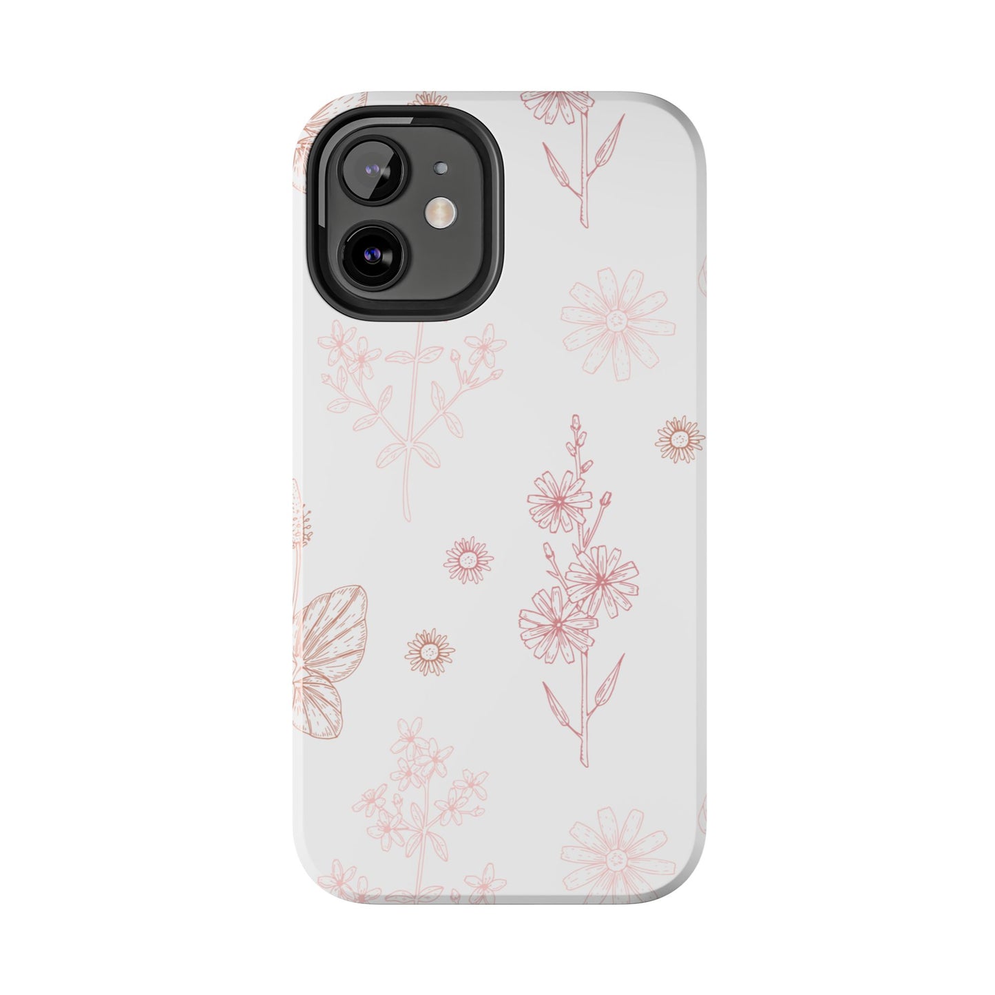 Tough Phone Case — Delicate Pink Wildflower Pattern