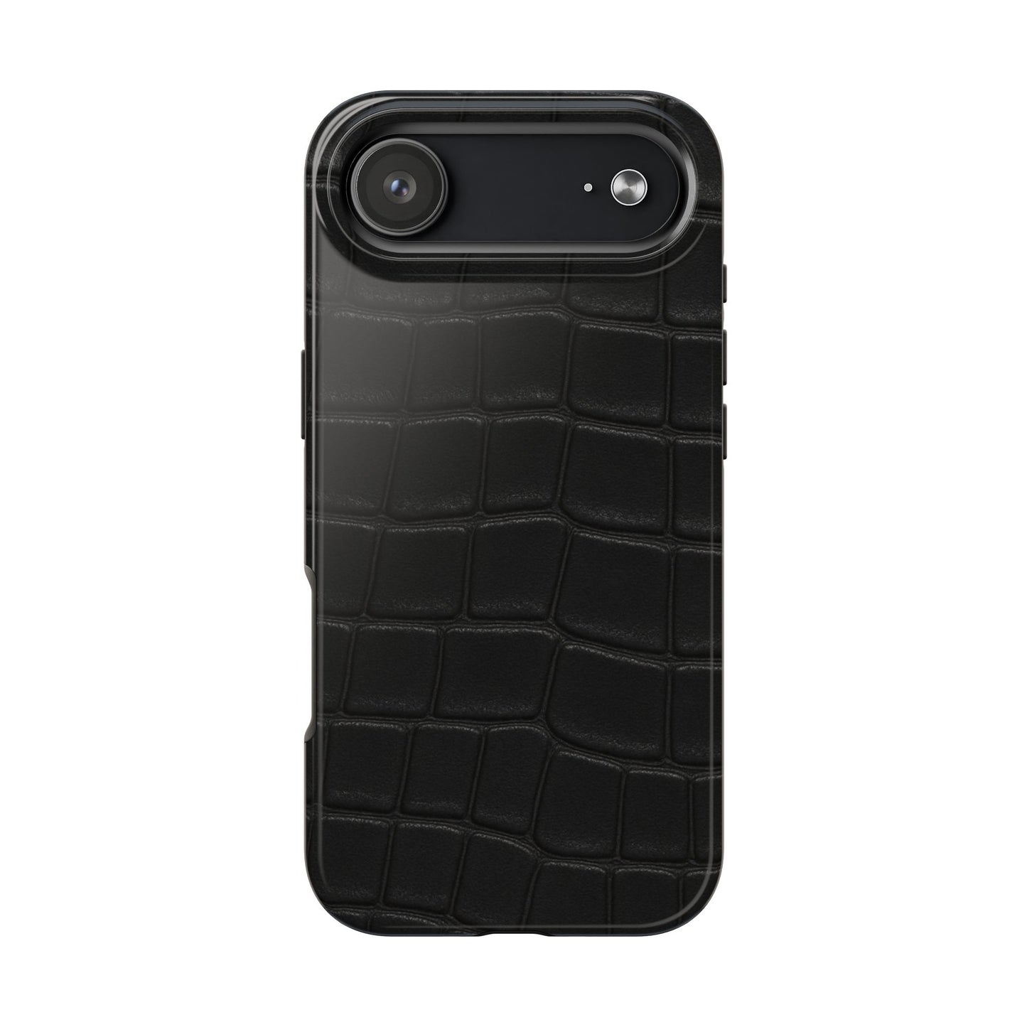 Tough Phone Case – Black Croc Texture
