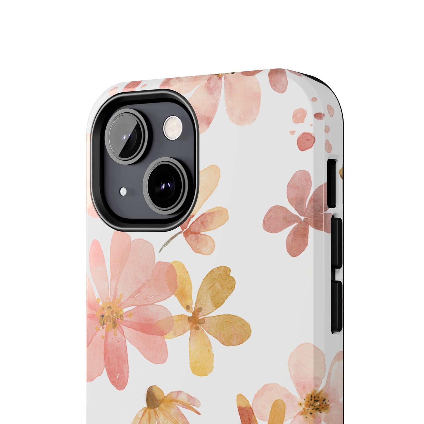 Tough Phone Case — Pink & Gold Blossom Protective Cover