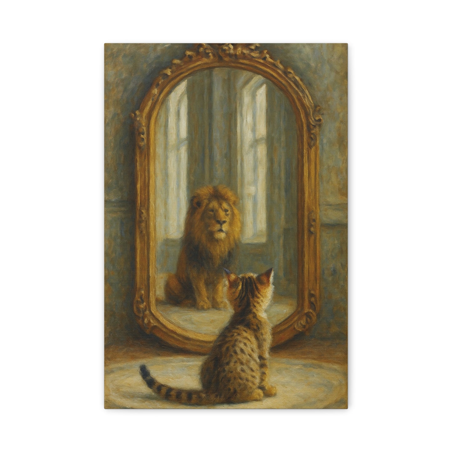 Canvas Wall Art - Cat and Lion