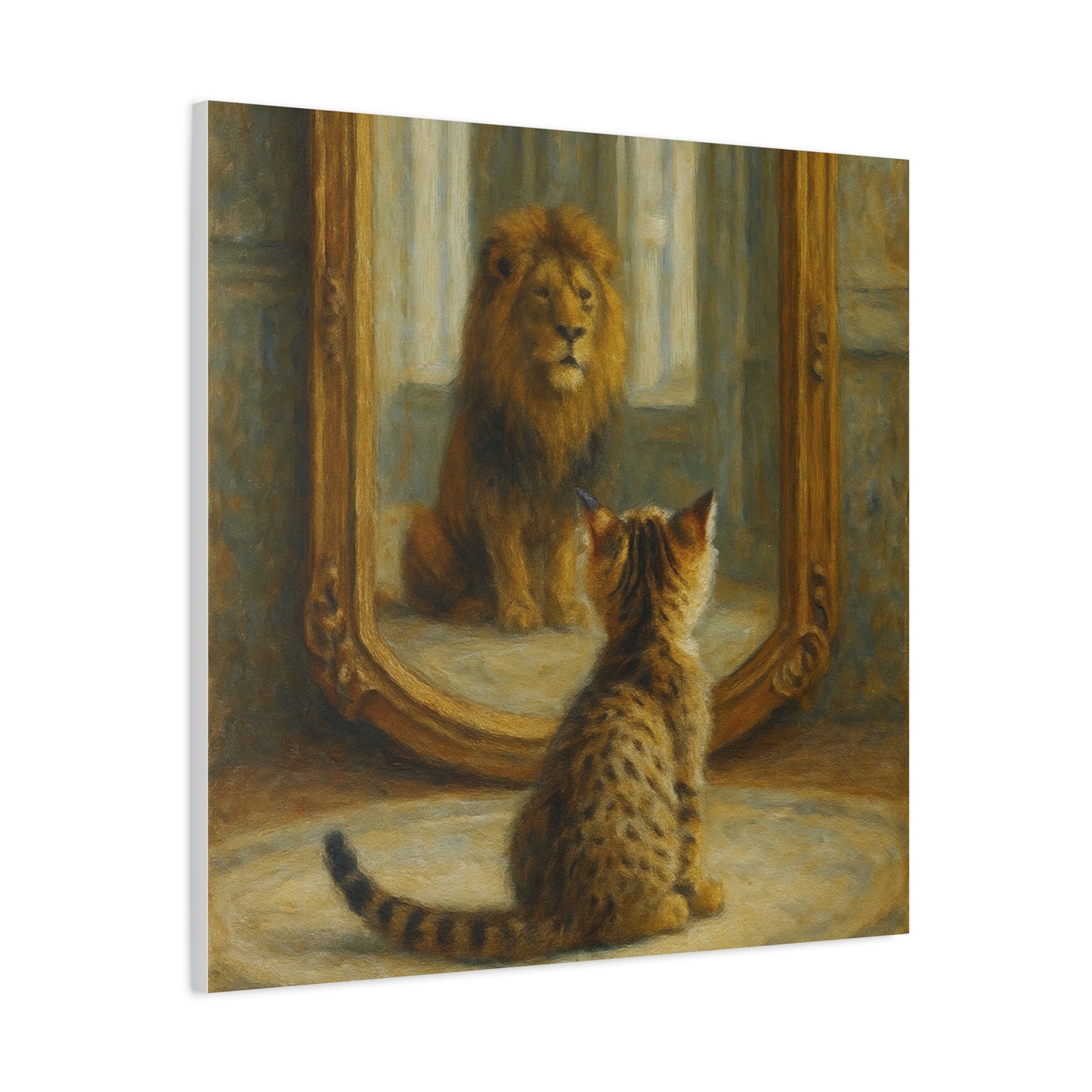 Canvas Wall Art - Cat and Lion