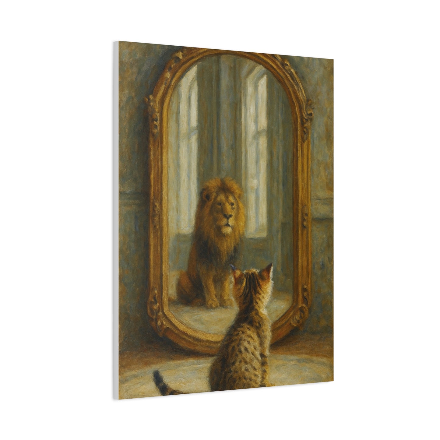 Canvas Wall Art - Cat and Lion