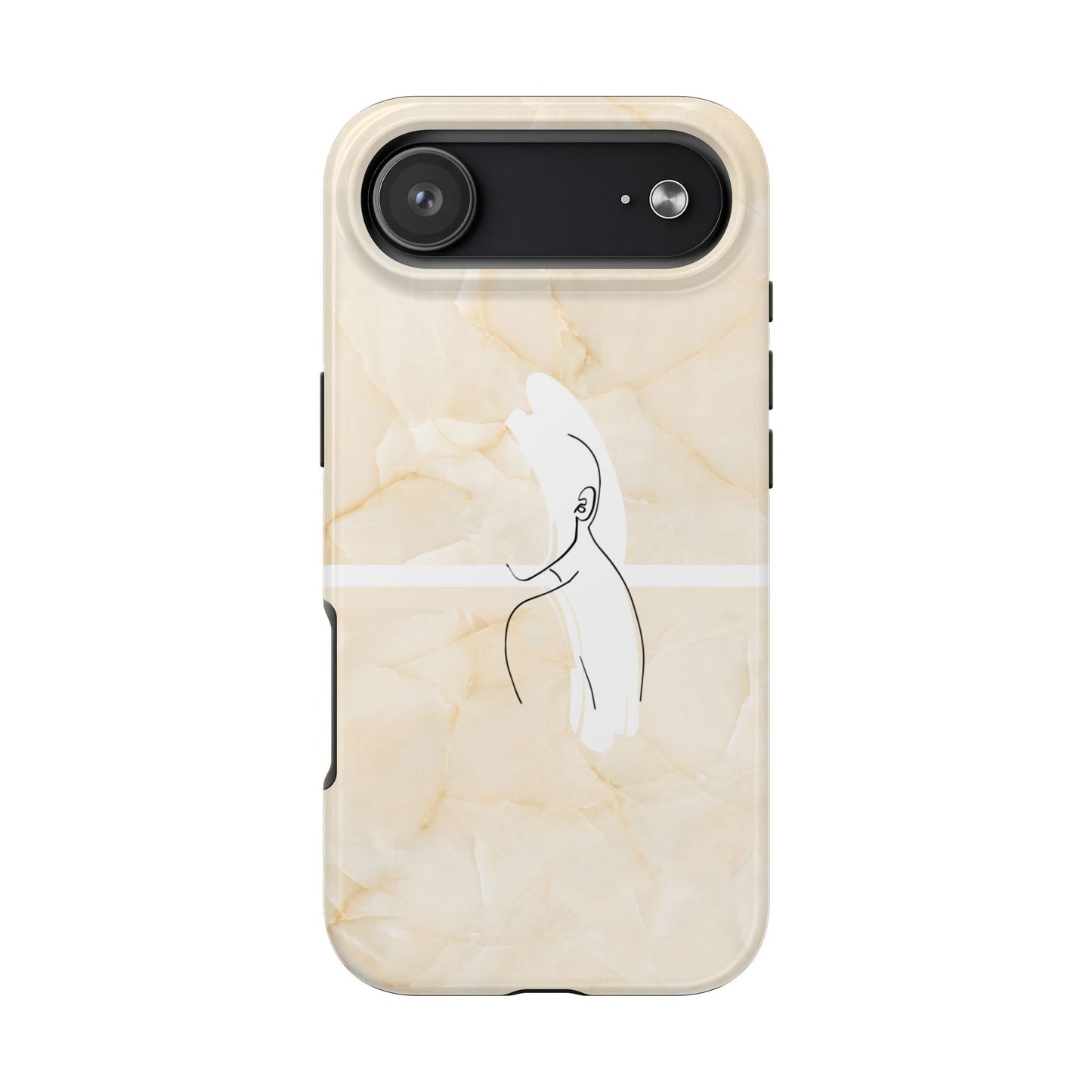 Tough Phone Case — Marble Minimalist Line Art