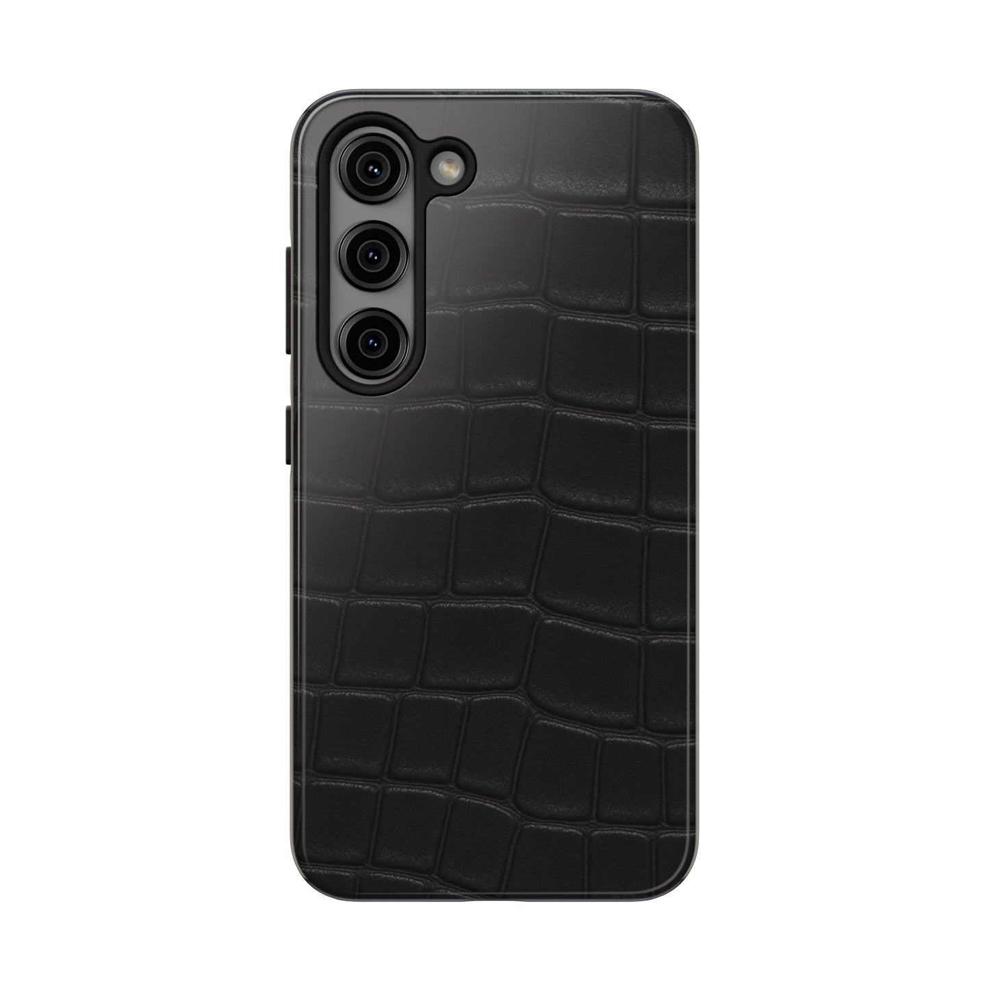 Tough Phone Case – Black Croc Texture