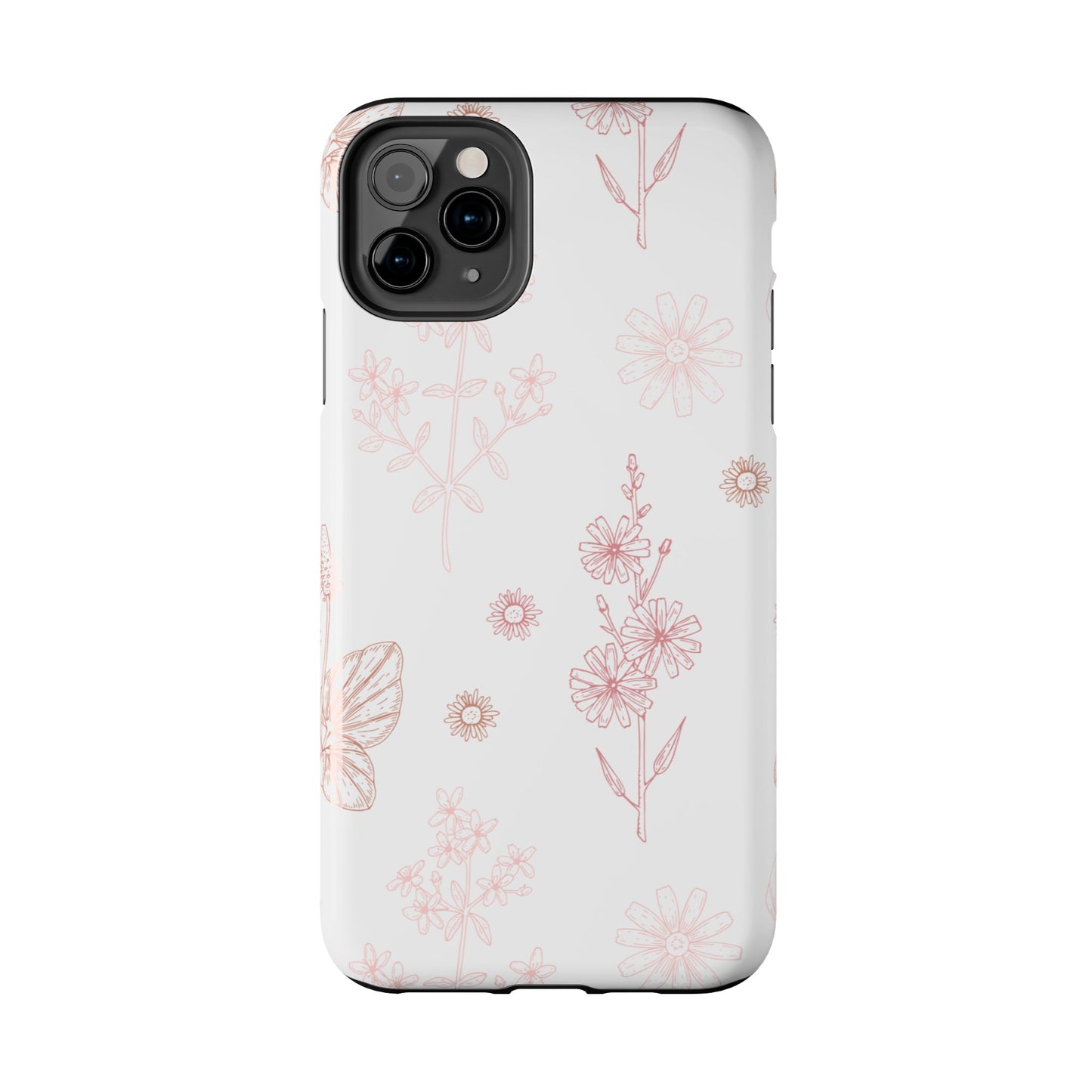 Tough Phone Case — Delicate Pink Wildflower Pattern