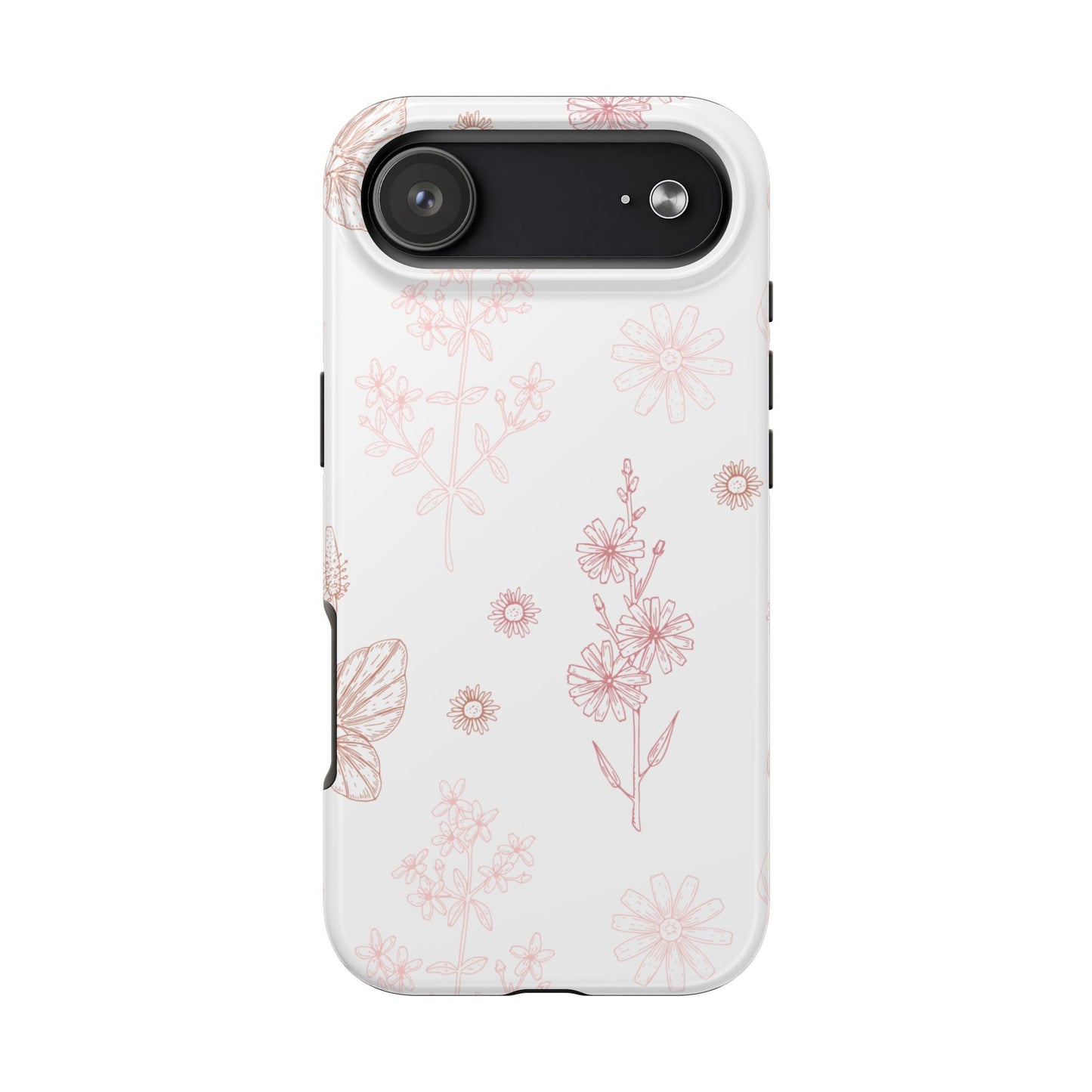 Tough Phone Case — Delicate Pink Wildflower Pattern