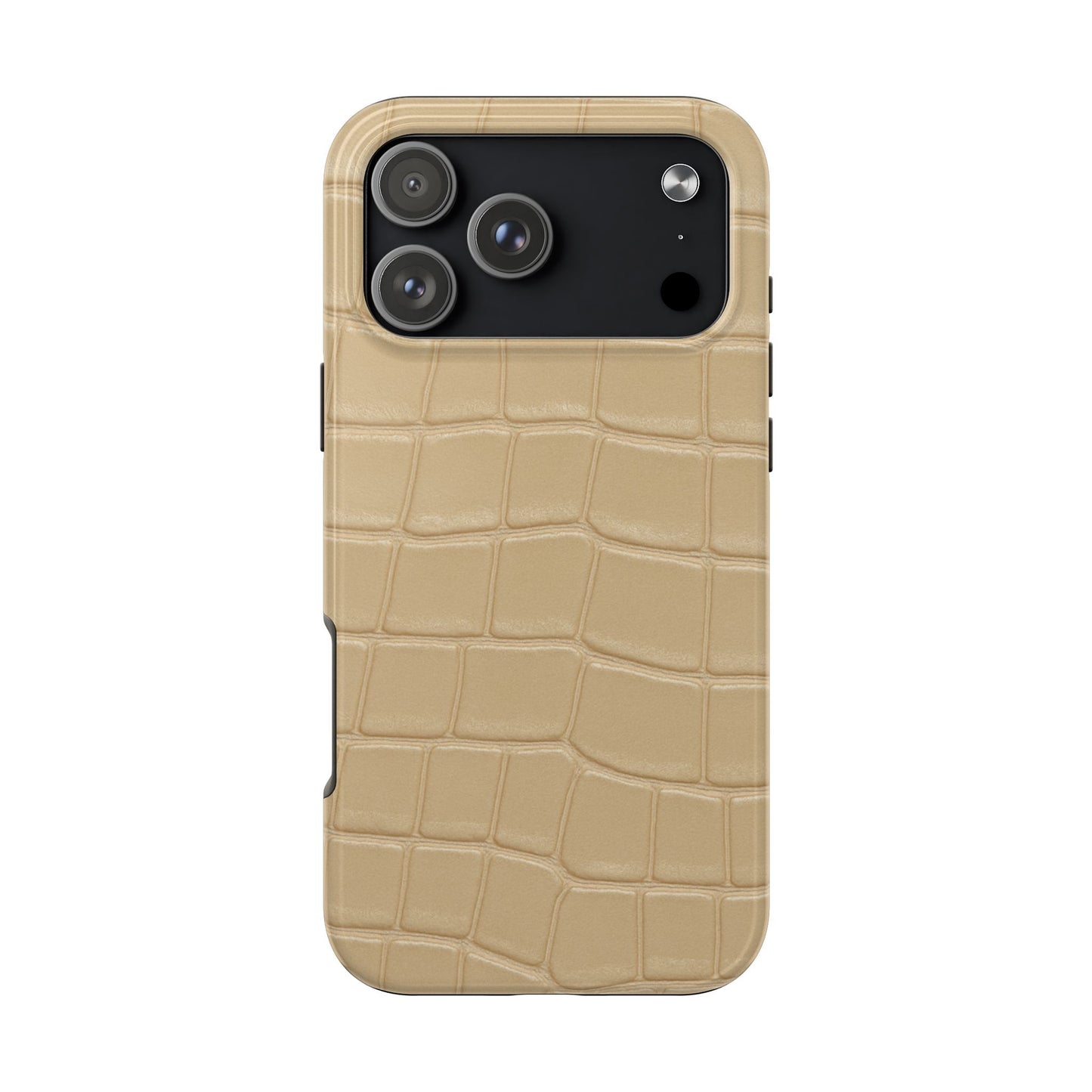 Tough Phone Case — Shockproof Alligator-Texture, Beige Croc