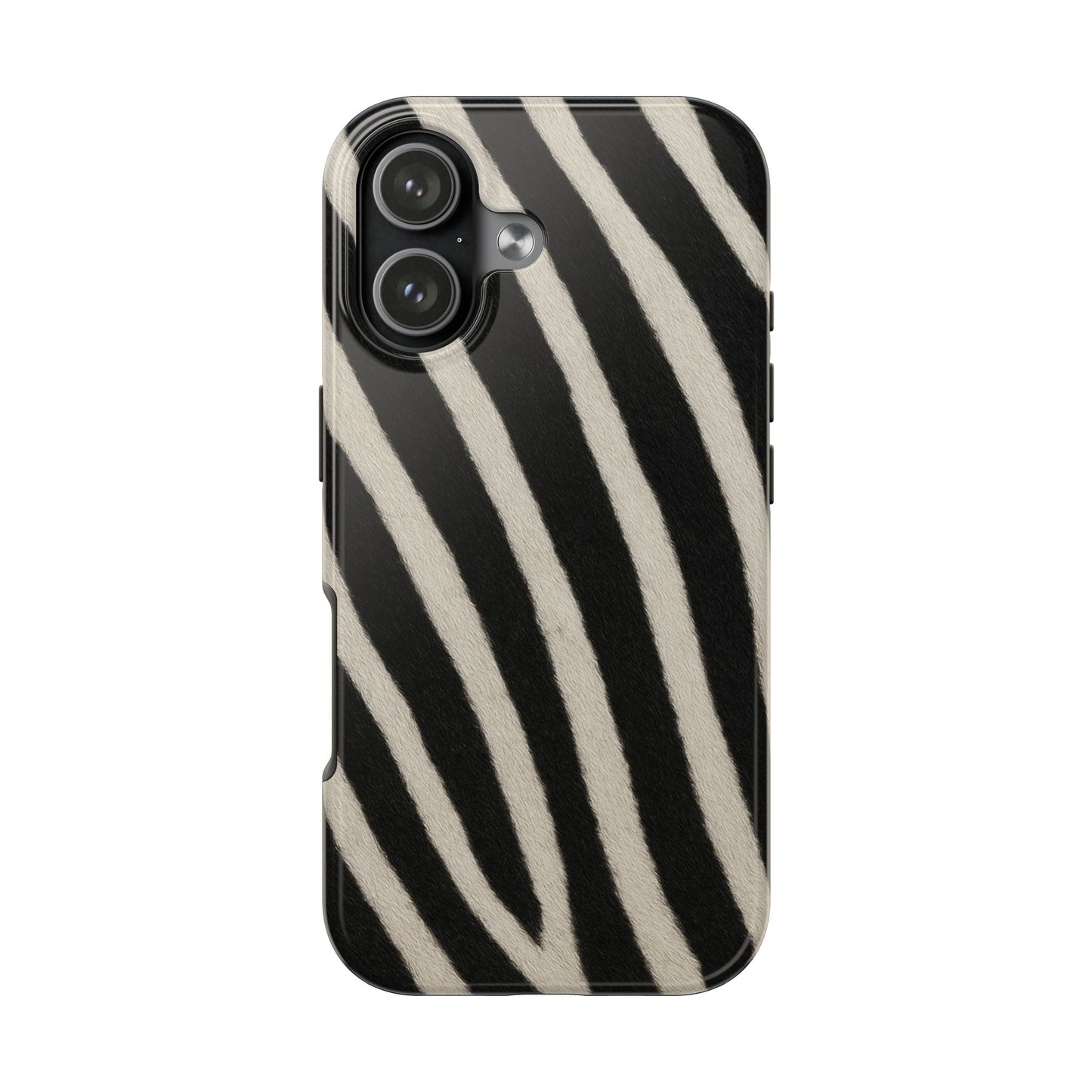 Tough Phone Case —Zebra Stripe, Black & White Animal Print