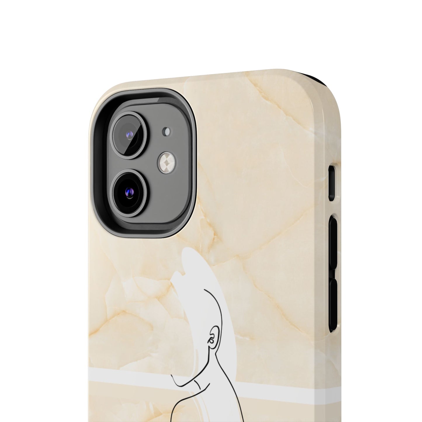 Tough Phone Case — Marble Minimalist Line Art