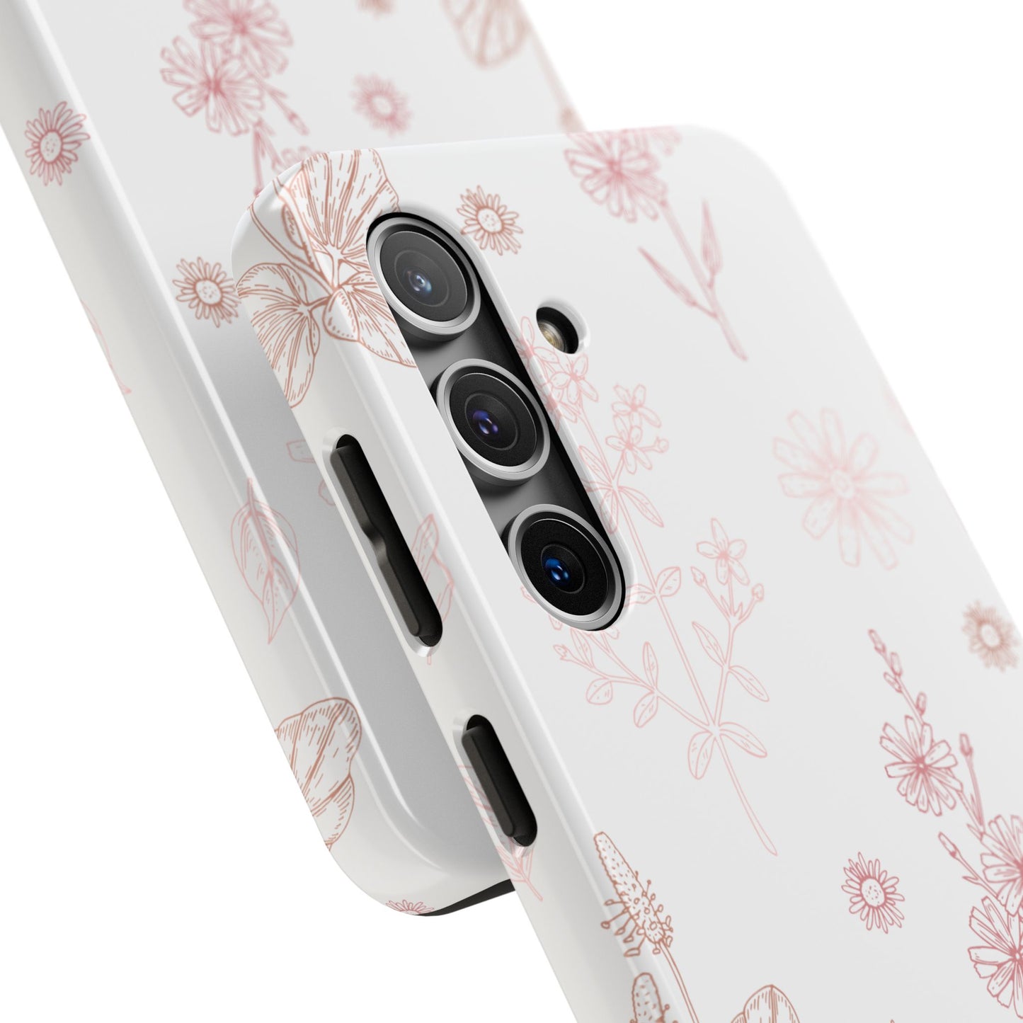 Tough Phone Case — Delicate Pink Wildflower Pattern