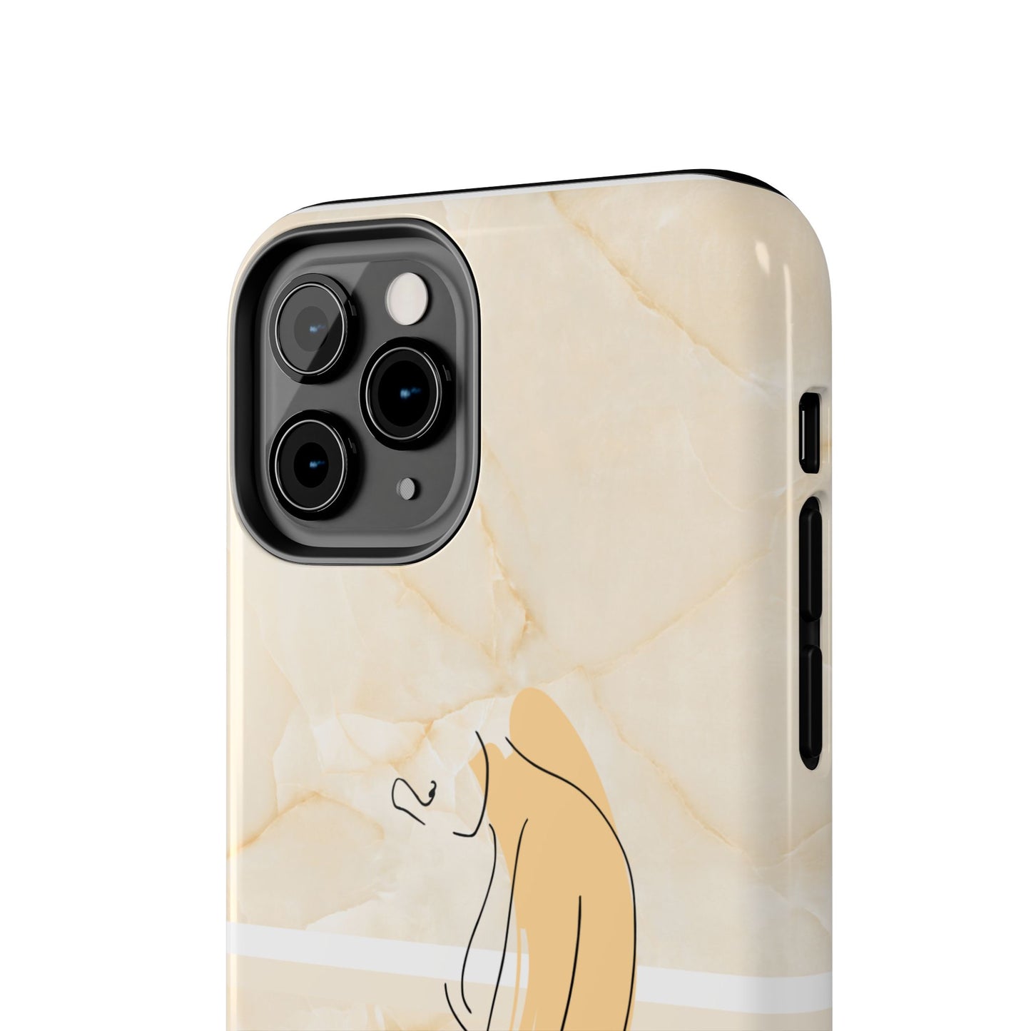 Tough Phone Case — Marble Minimalist Line Art