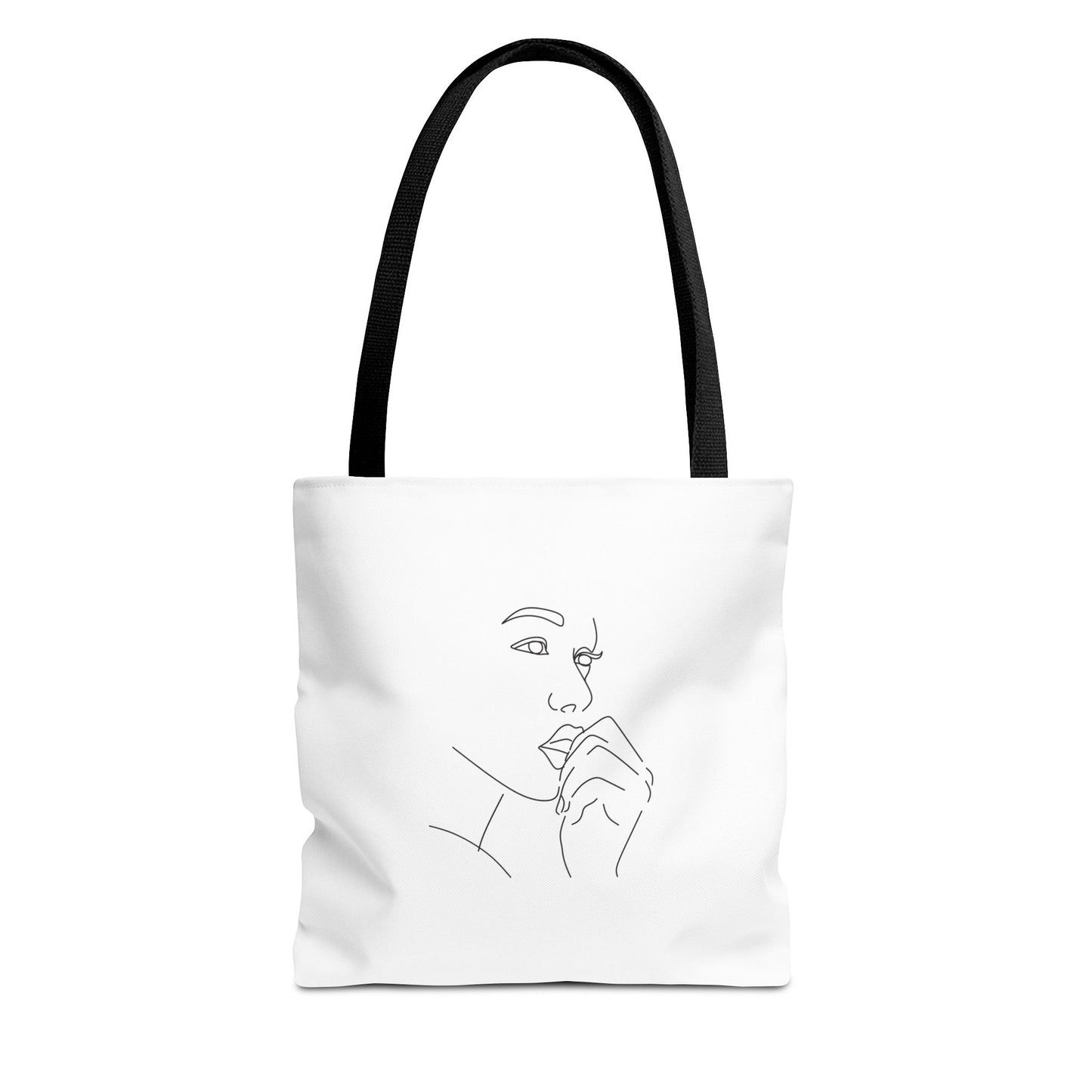 Elegant Line Art Tote Bag, Carryall