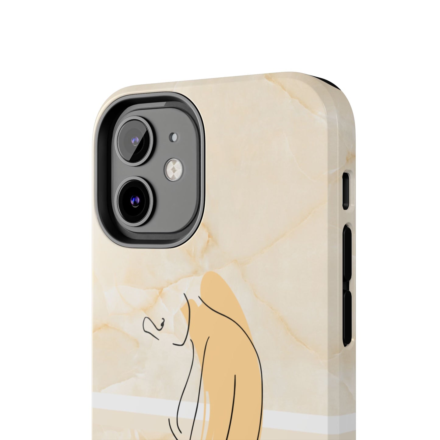 Tough Phone Case — Marble Minimalist Line Art
