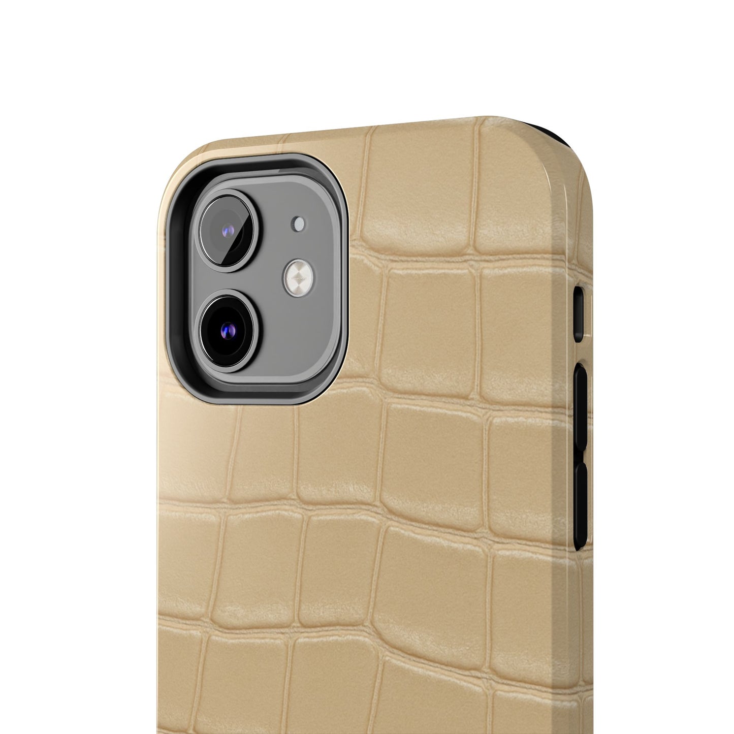 Tough Phone Case — Shockproof Alligator-Texture, Beige Croc